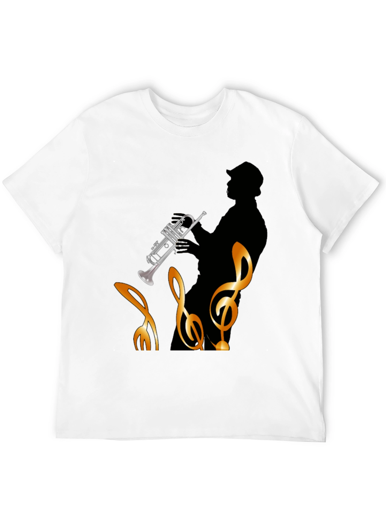 Cool Jazz Trumpet Player Black T-Shirt