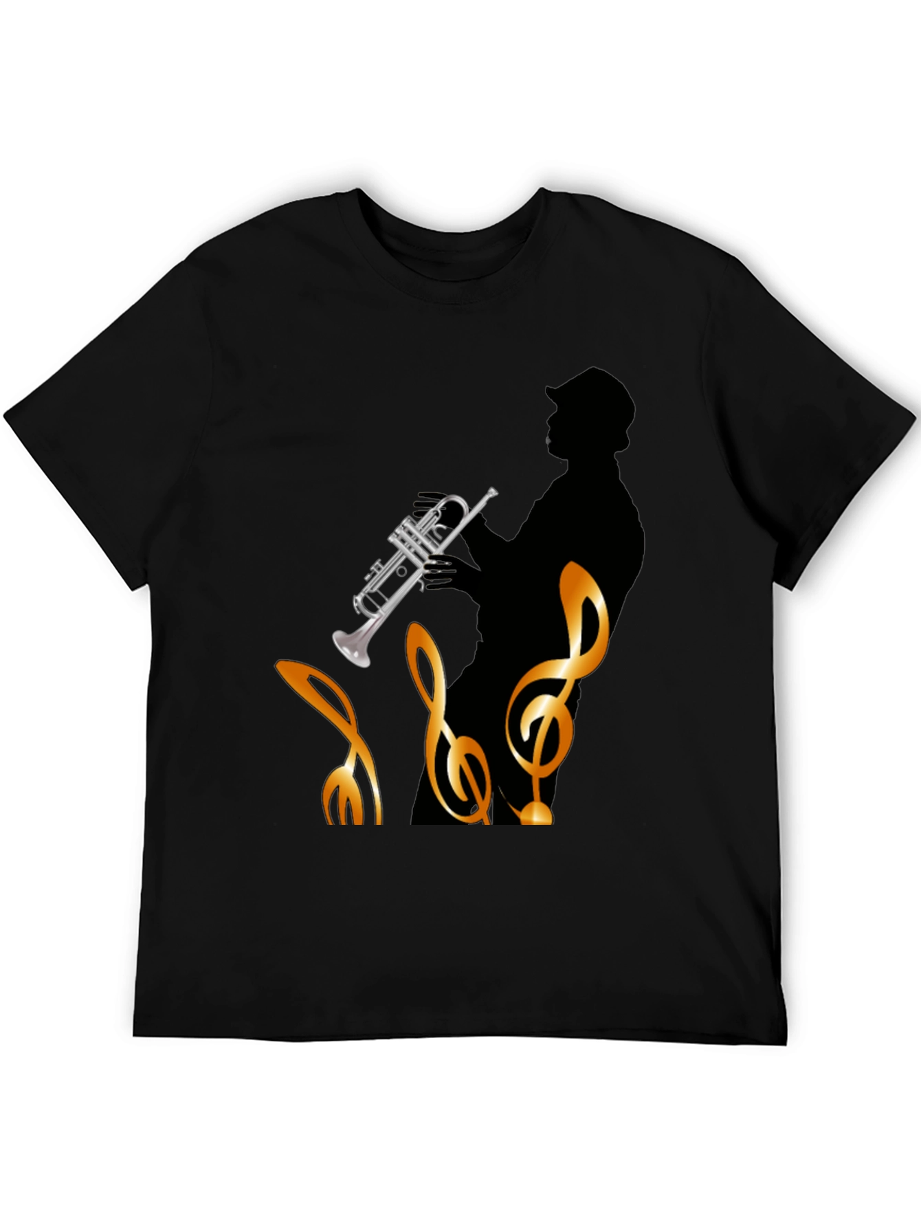 Cool Jazz Trumpet Player Black T-Shirt