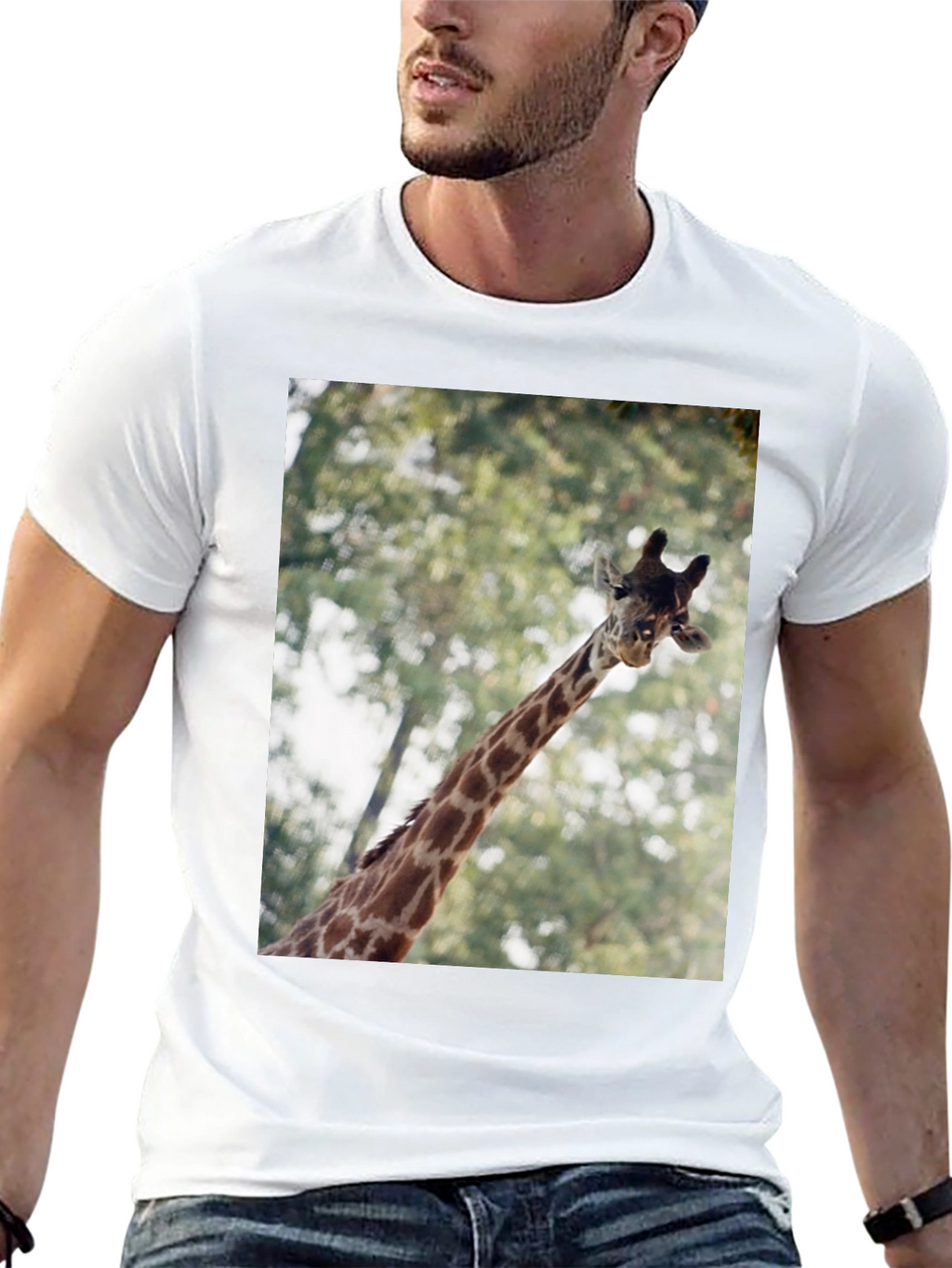 Giraffe Graphic T-Shirt - Unisex Black Tee
