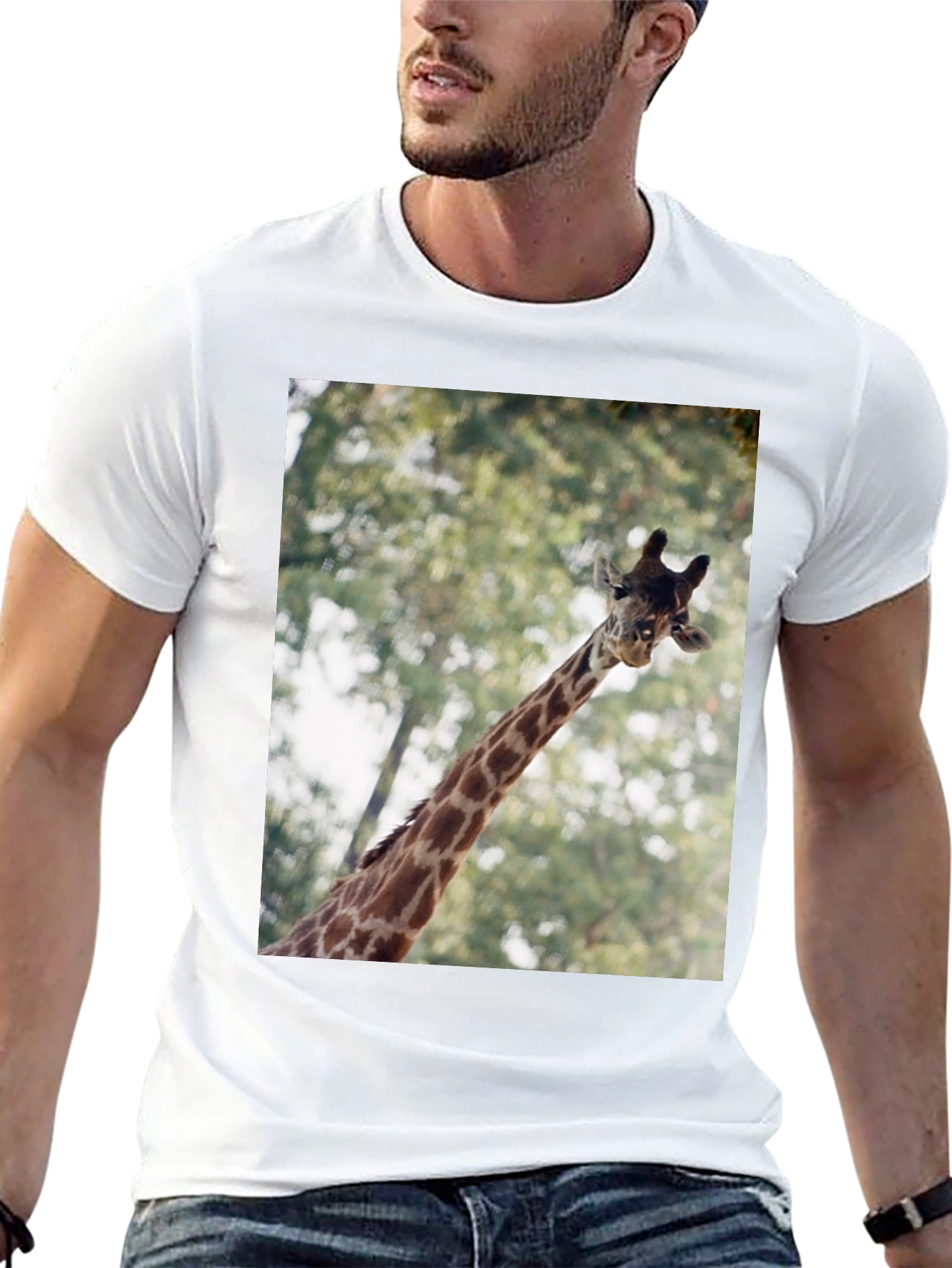 Giraffe Graphic T-Shirt - Unisex Black Tee