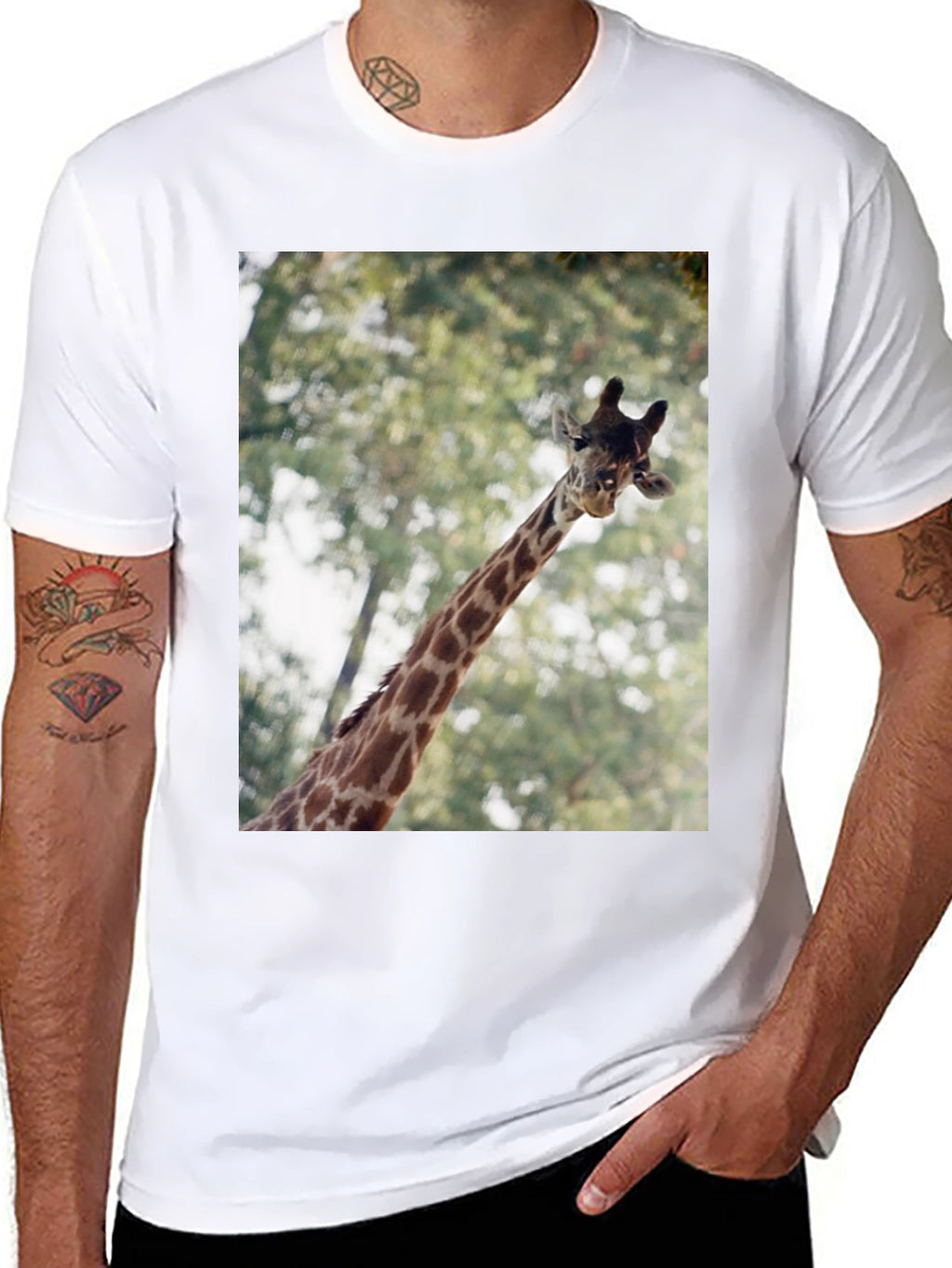 Giraffe Graphic T-Shirt - Unisex Black Tee