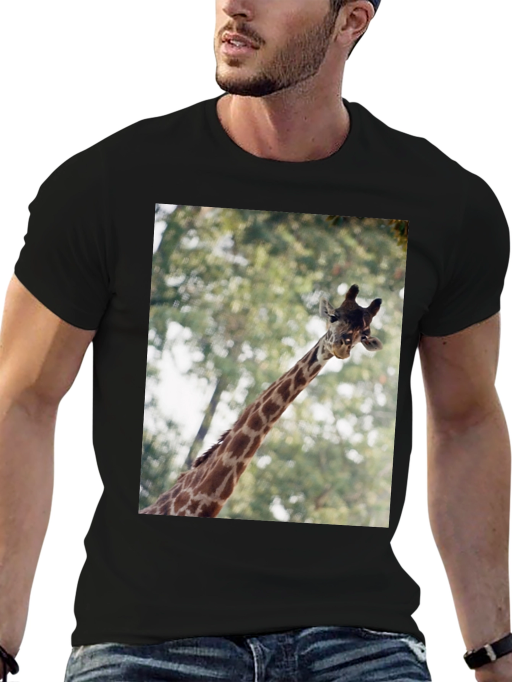 Giraffe Graphic T-Shirt - Unisex Black Tee