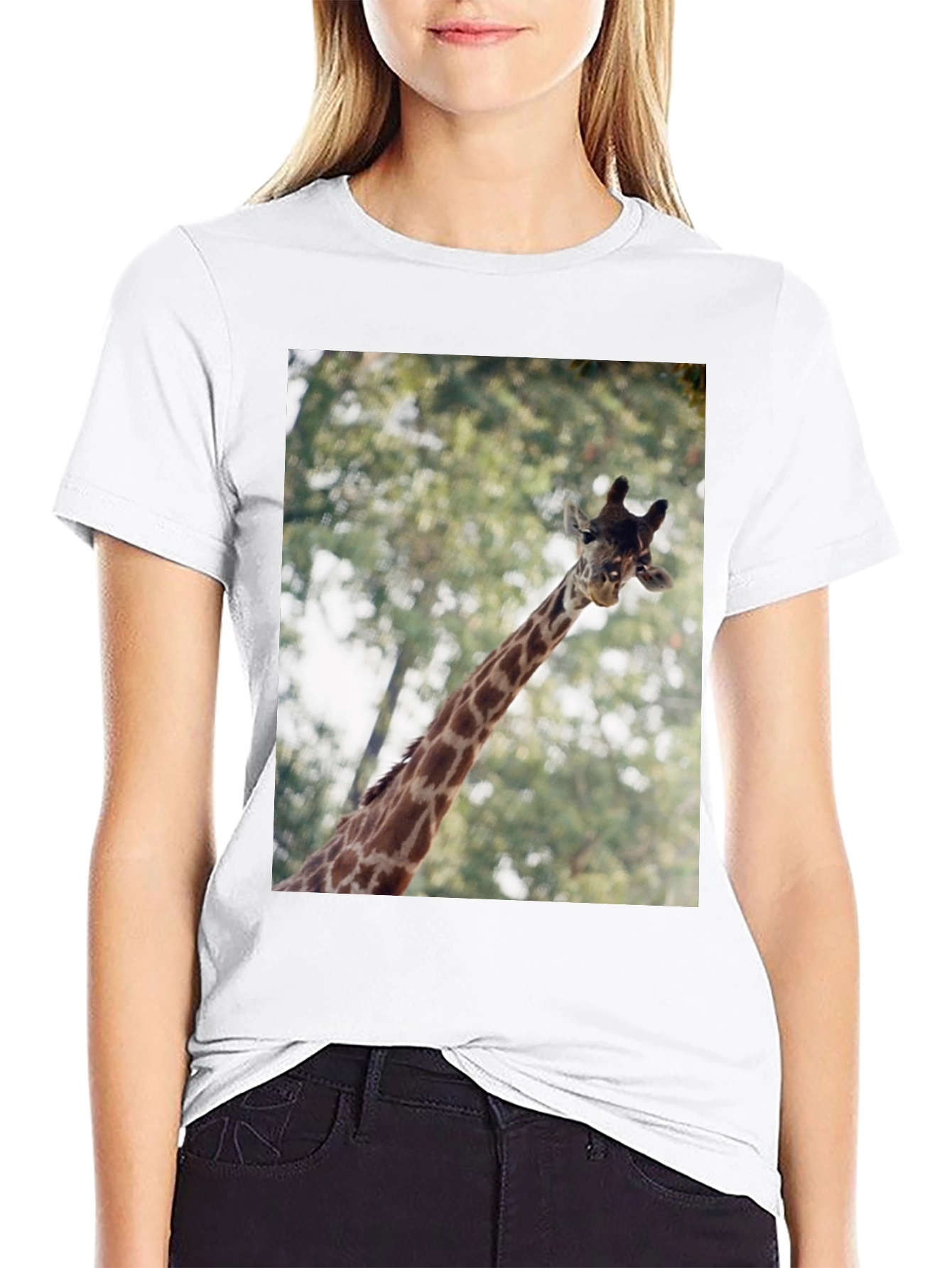 Giraffe Graphic T-Shirt - Unisex Black Tee