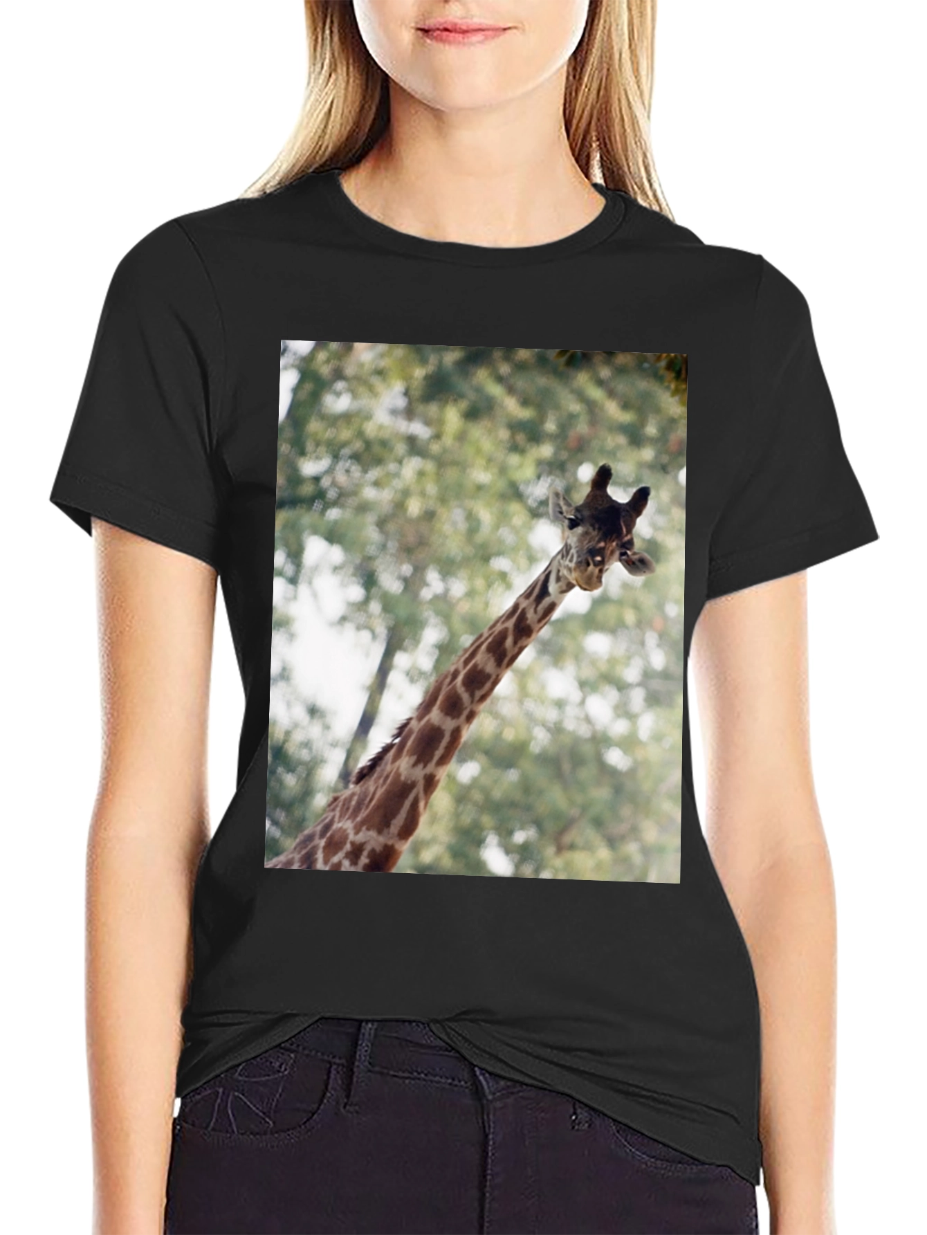 Giraffe Graphic T-Shirt - Unisex Black Tee