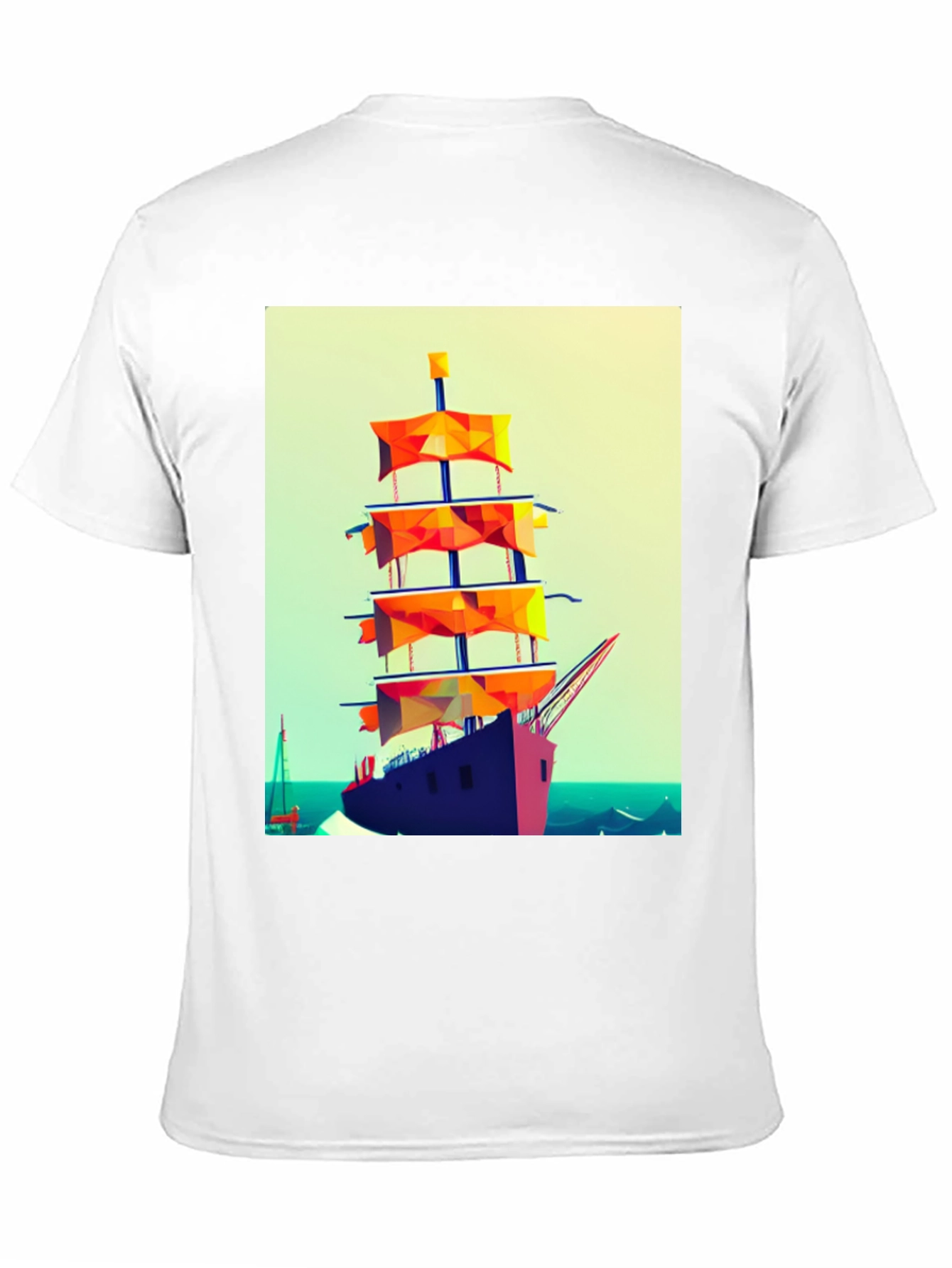 Sailing Ship Graphic Tee - Retro Style