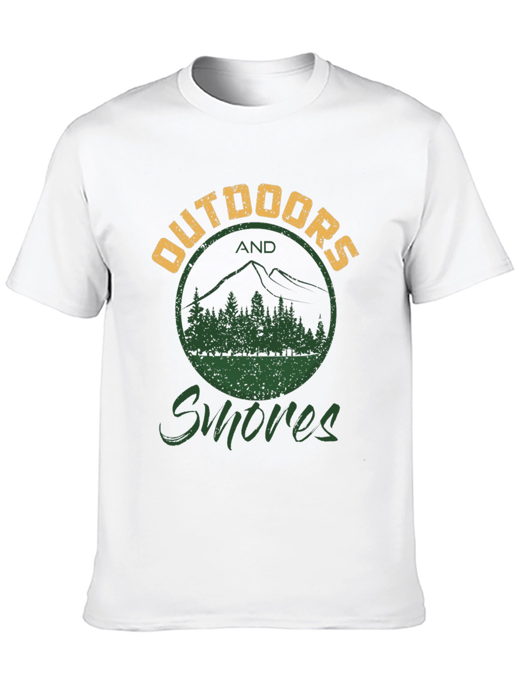 Outdoors and Smores Graphic Tee - Black
