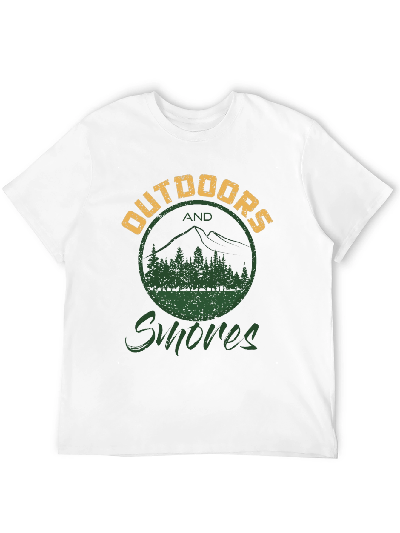 Outdoors and Smores Graphic Tee - Black