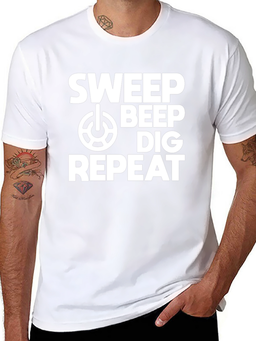 Sweep Beep Dig Repeat T-Shirt - Metal Detecting Gift