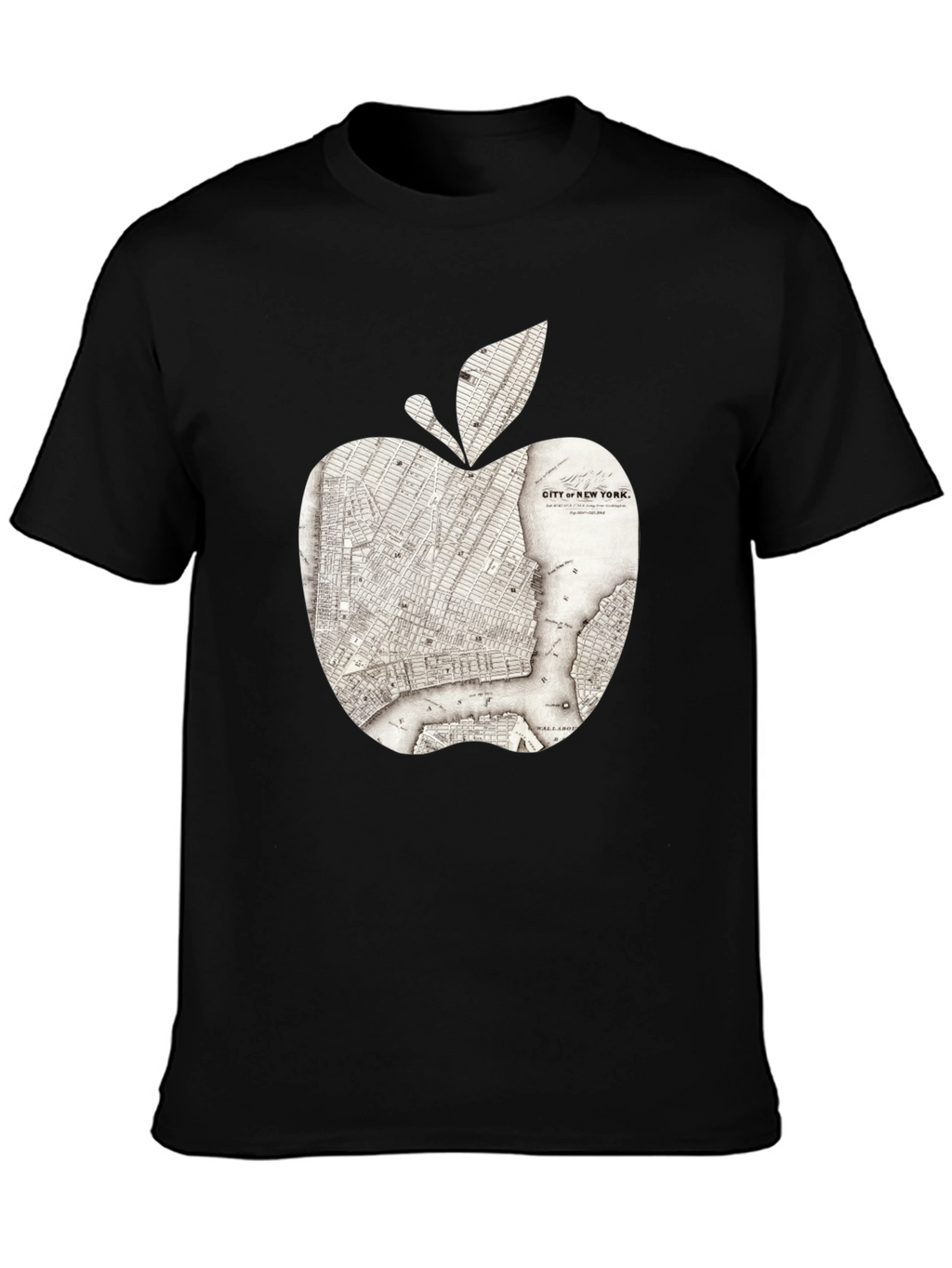 New York Apple Map Graphic Tee