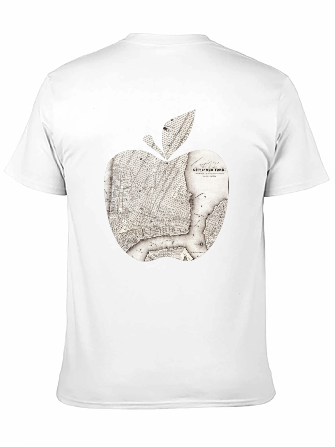 New York Apple Map Graphic Tee