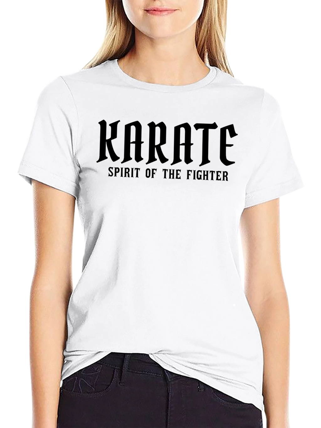 Karate Spirit of the Fighter Graphic Tee - Black