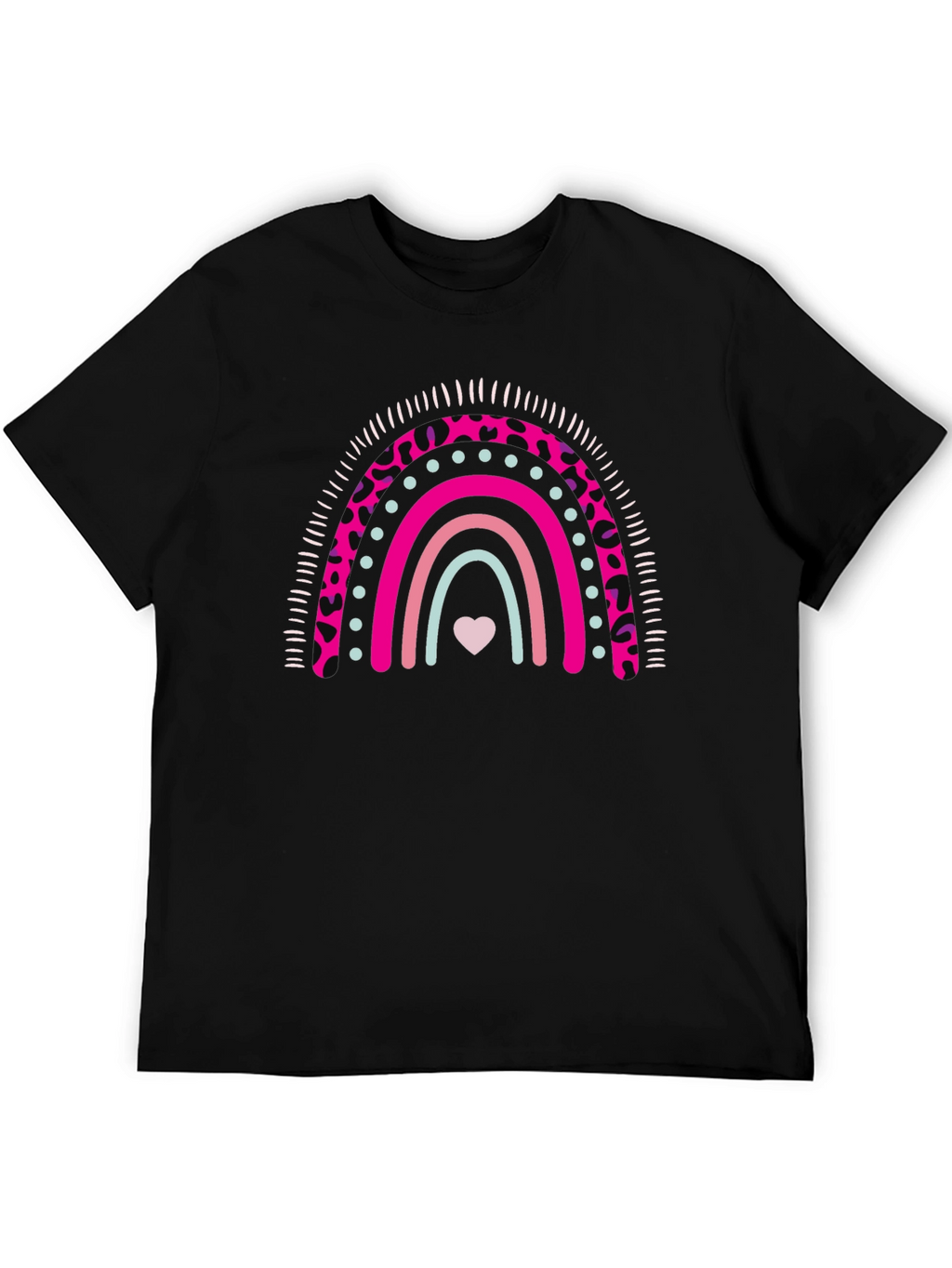 Rainbow Heart Graphic Tee - Stylish & Cute