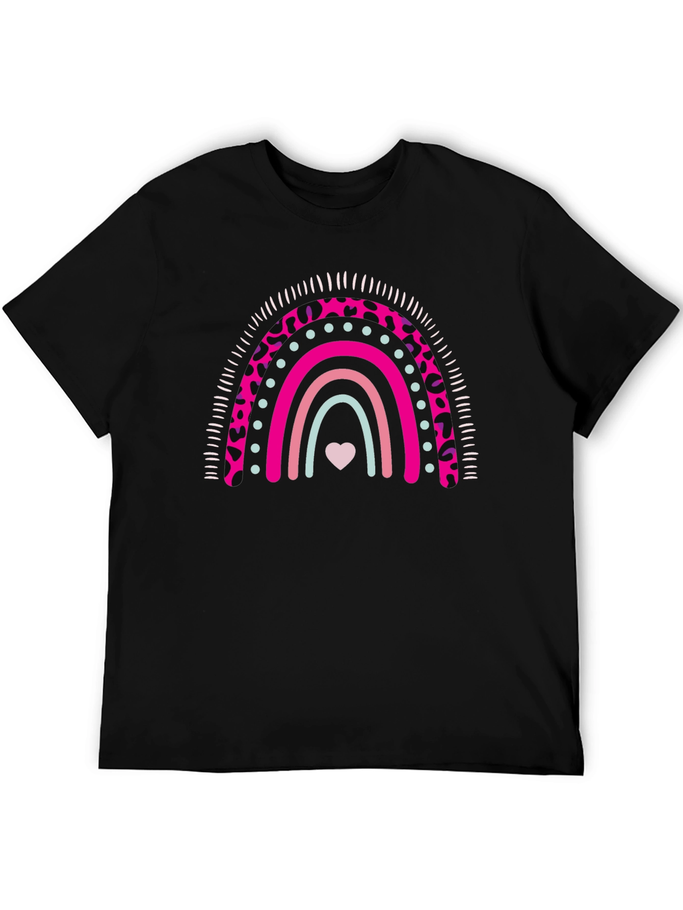 Rainbow Heart Graphic Tee - Stylish & Cute