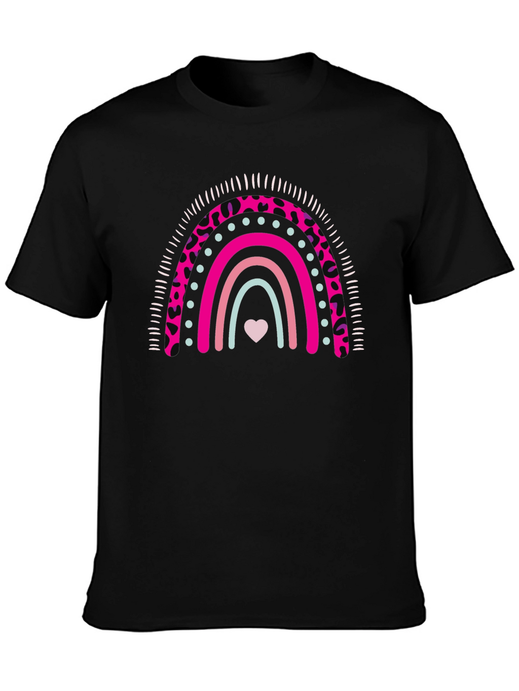 Rainbow Heart Graphic Tee - Stylish & Cute