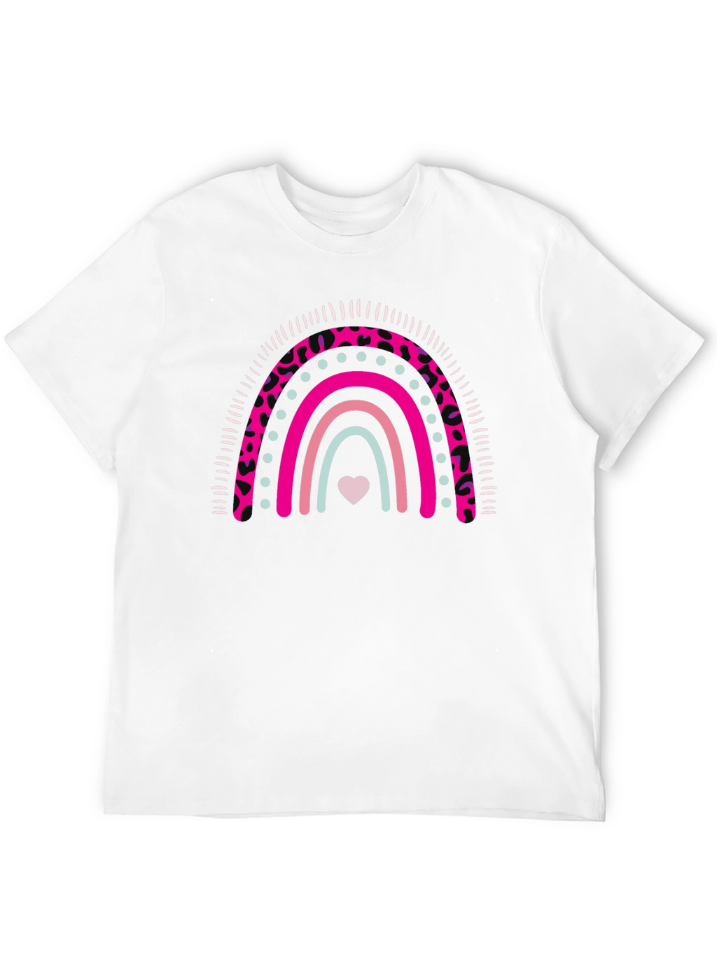 Rainbow Heart Graphic Tee - Stylish & Cute
