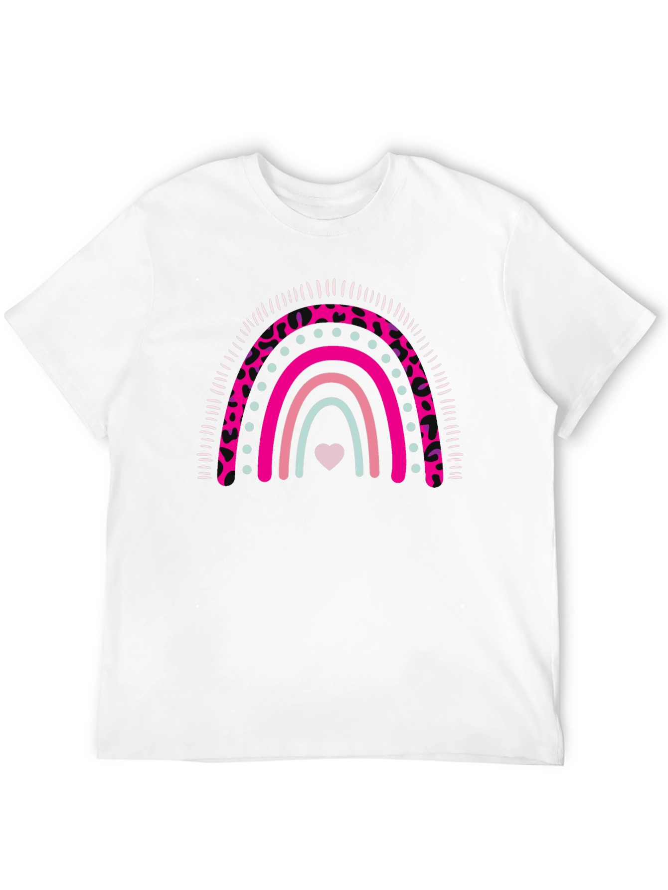 Rainbow Heart Graphic Tee - Stylish & Cute