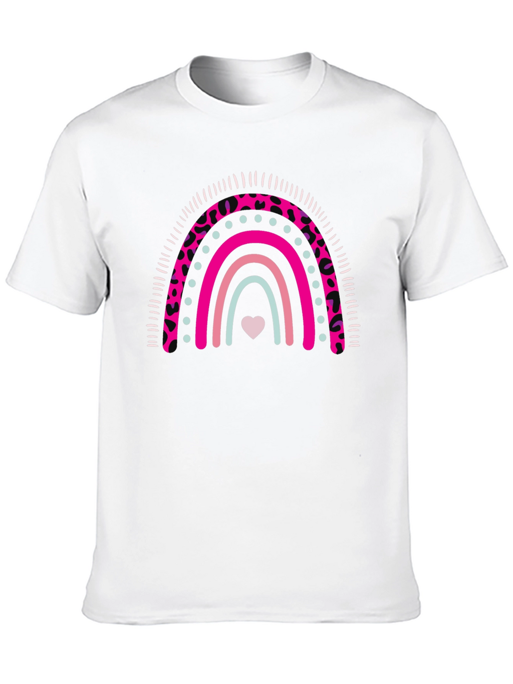 Rainbow Heart Graphic Tee - Stylish & Cute