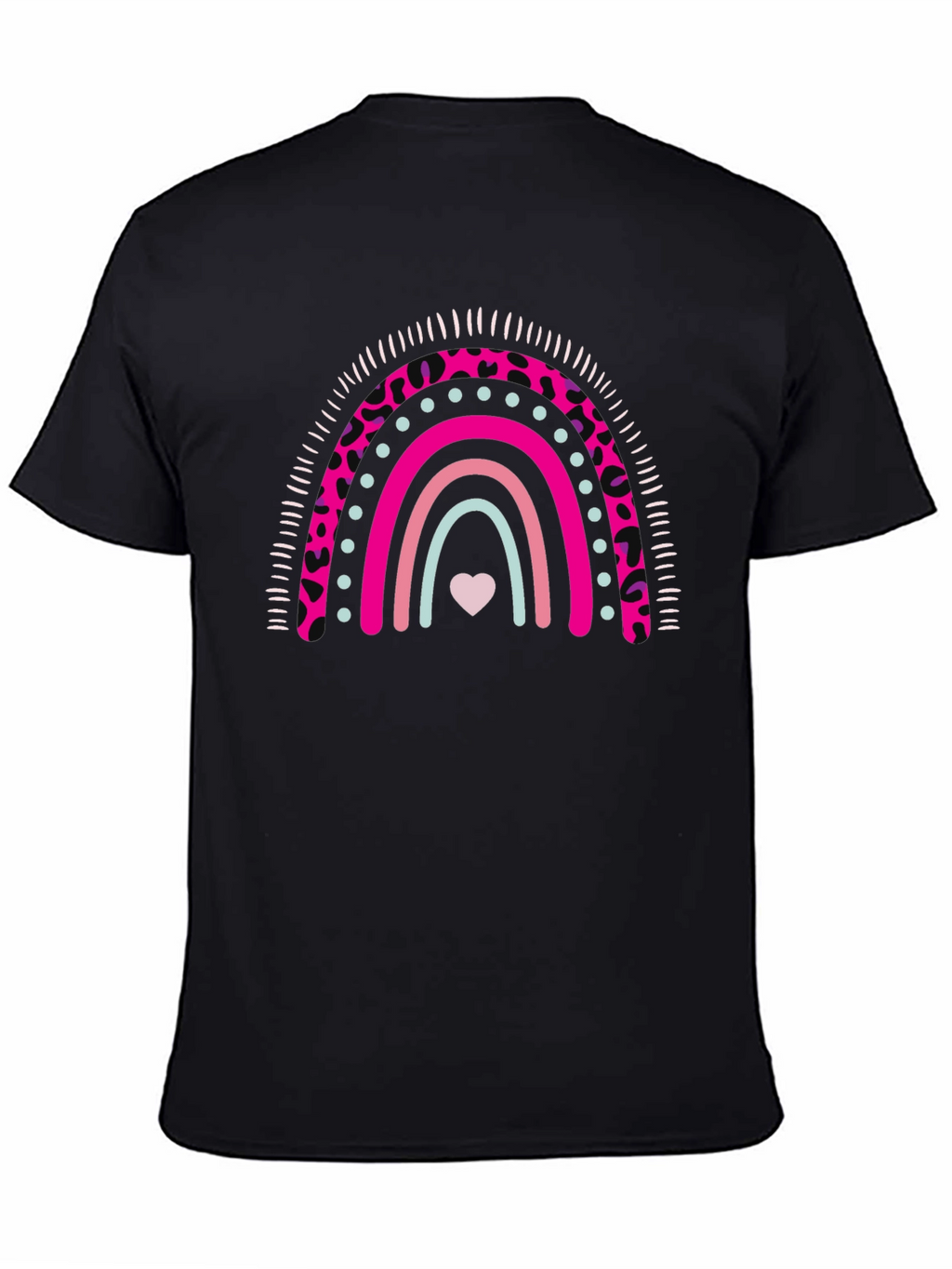 Rainbow Heart Graphic Tee - Stylish & Cute