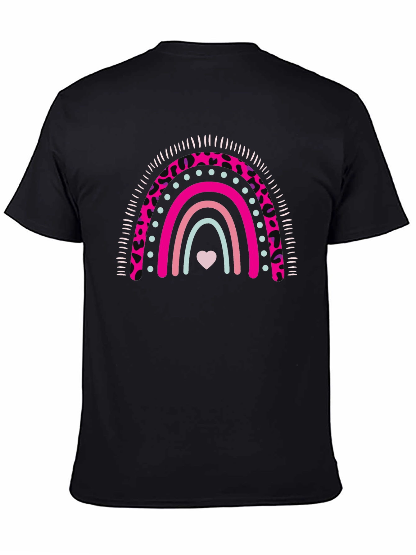 Rainbow Heart Graphic Tee - Stylish & Cute