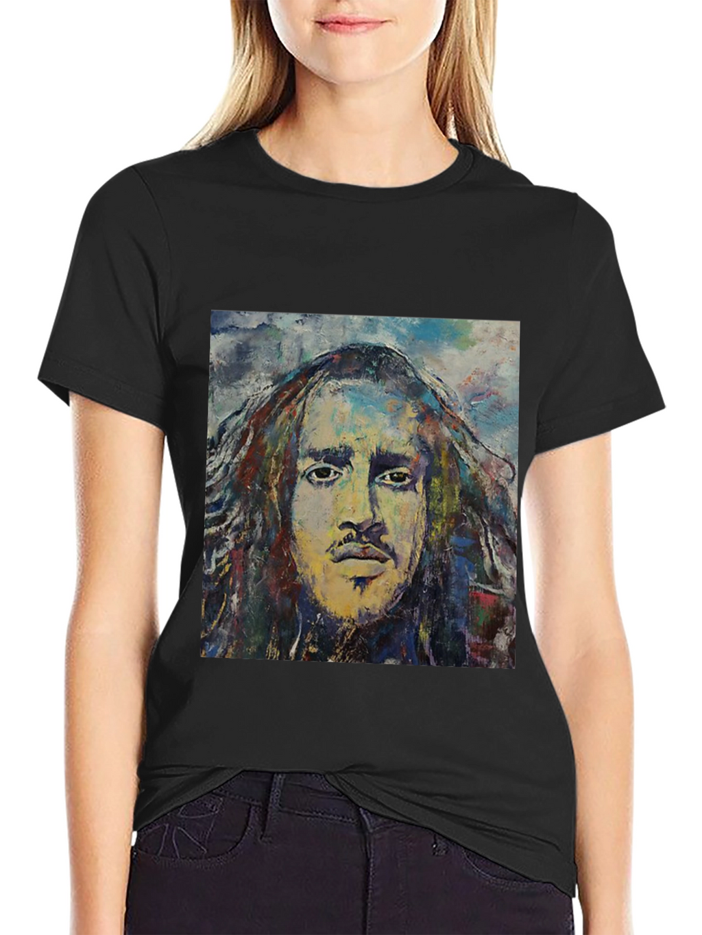 Abstract Face Graphic T-Shirt