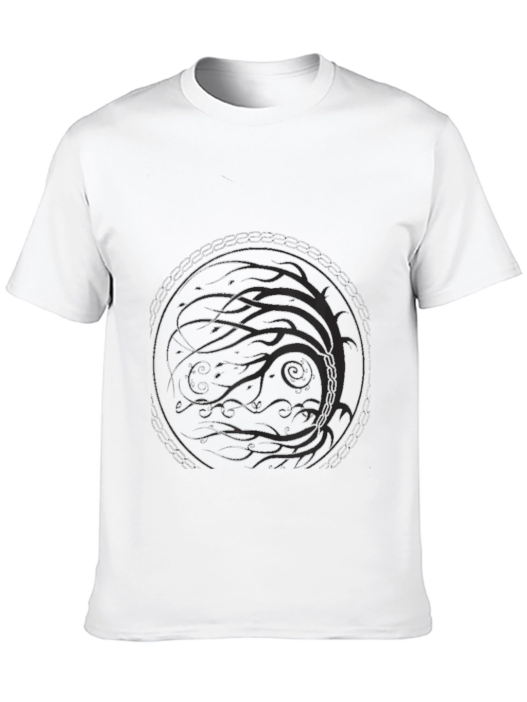 Abstract Circle Graphic Black Tee