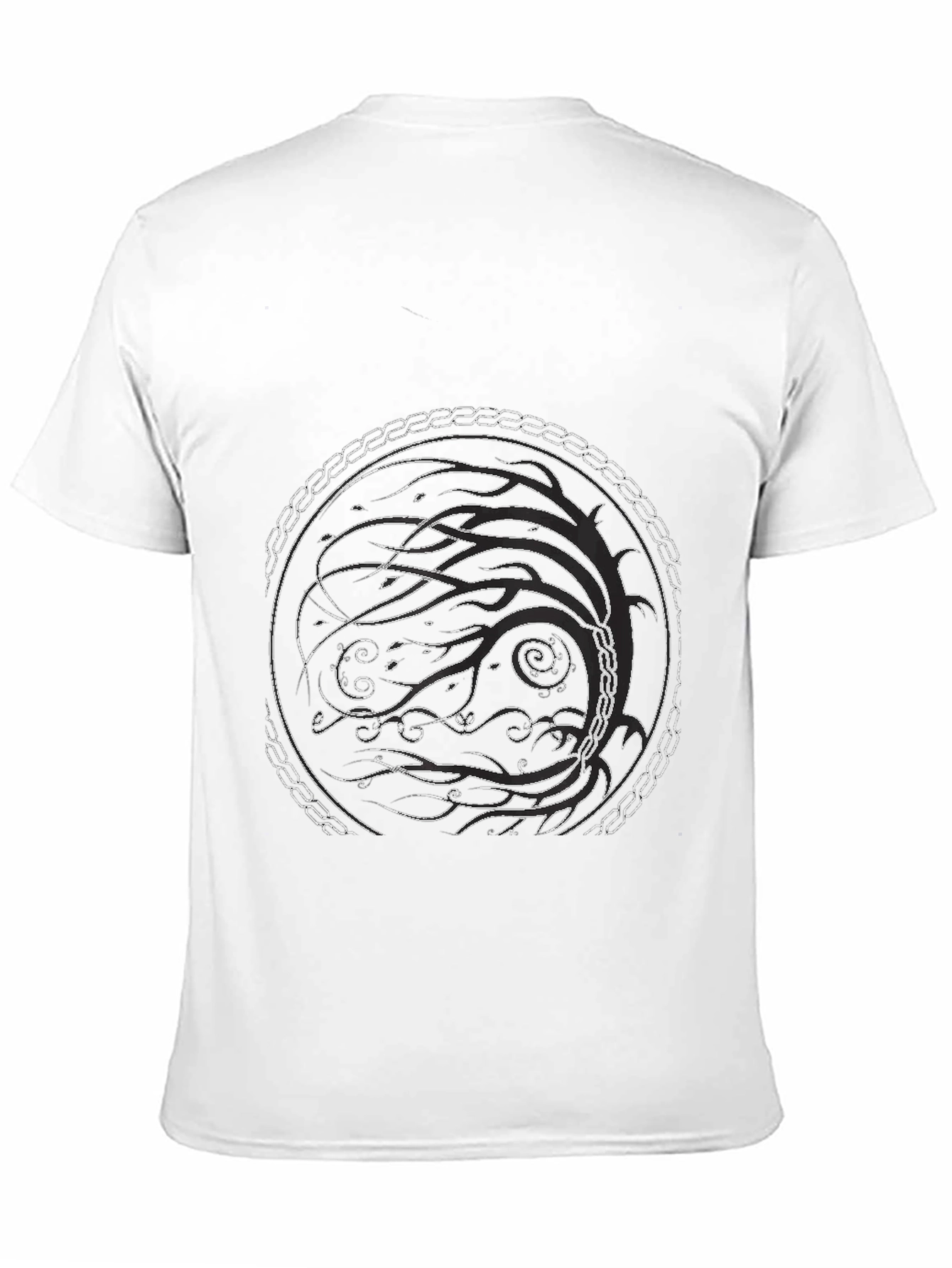 Abstract Circle Graphic Black Tee