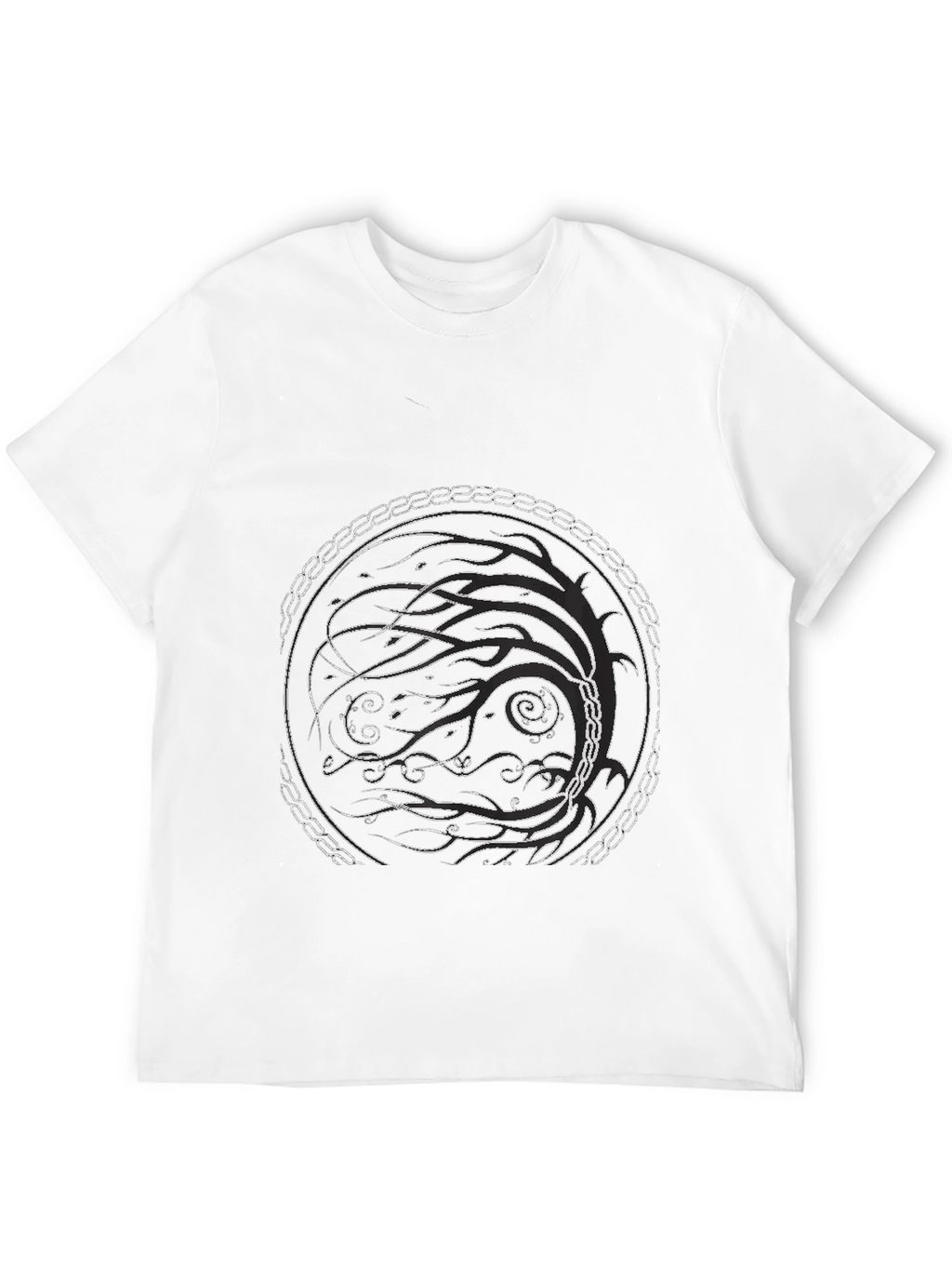Abstract Circle Graphic Black Tee