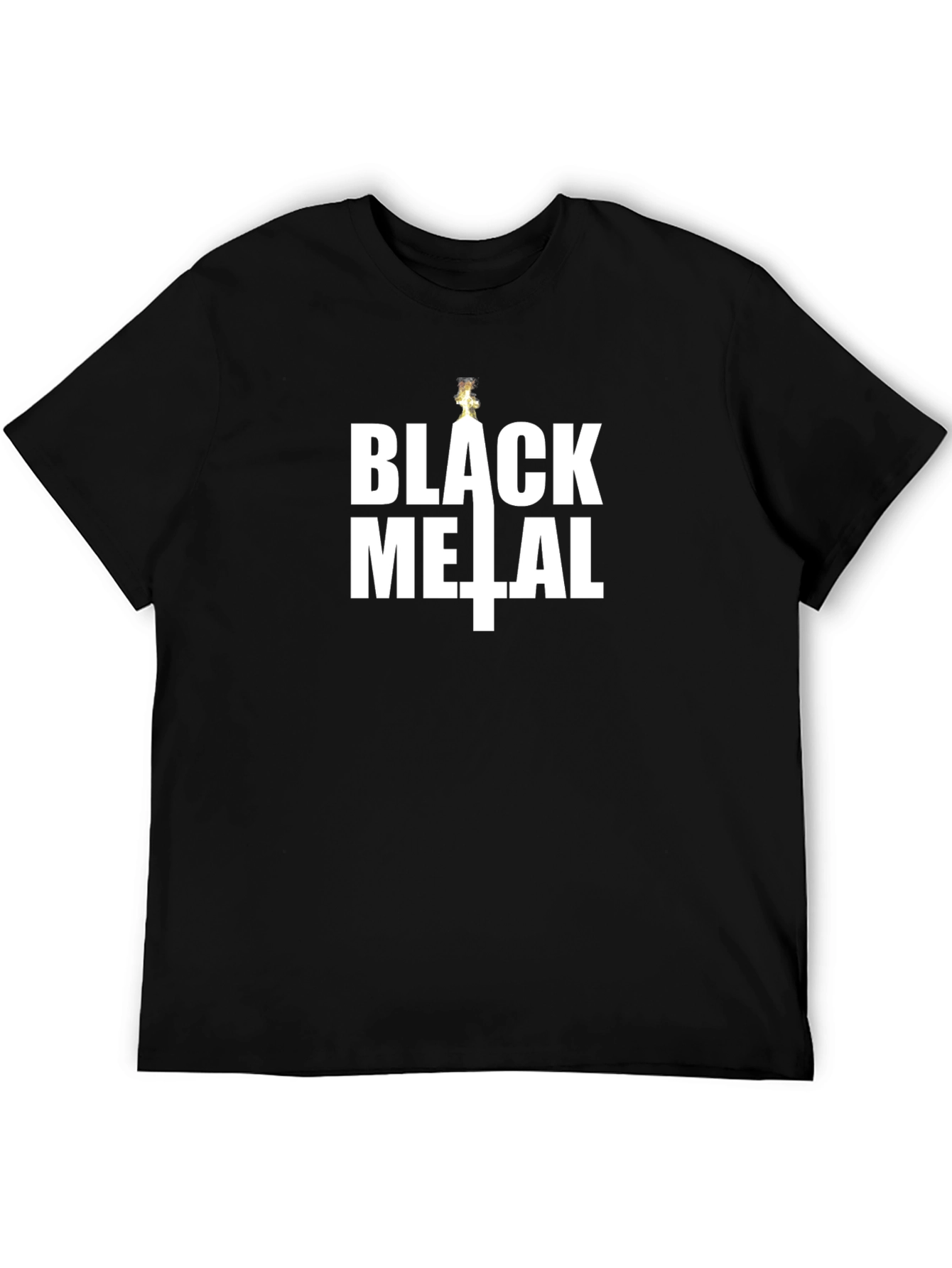 Black Metal Inverted Cross T-Shirt - Dark Humor Tee