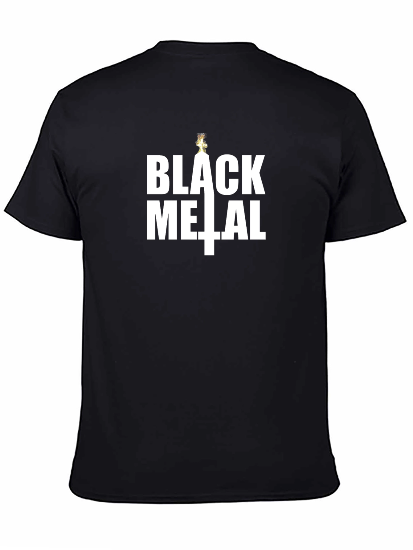 Black Metal Inverted Cross T-Shirt - Dark Humor Tee