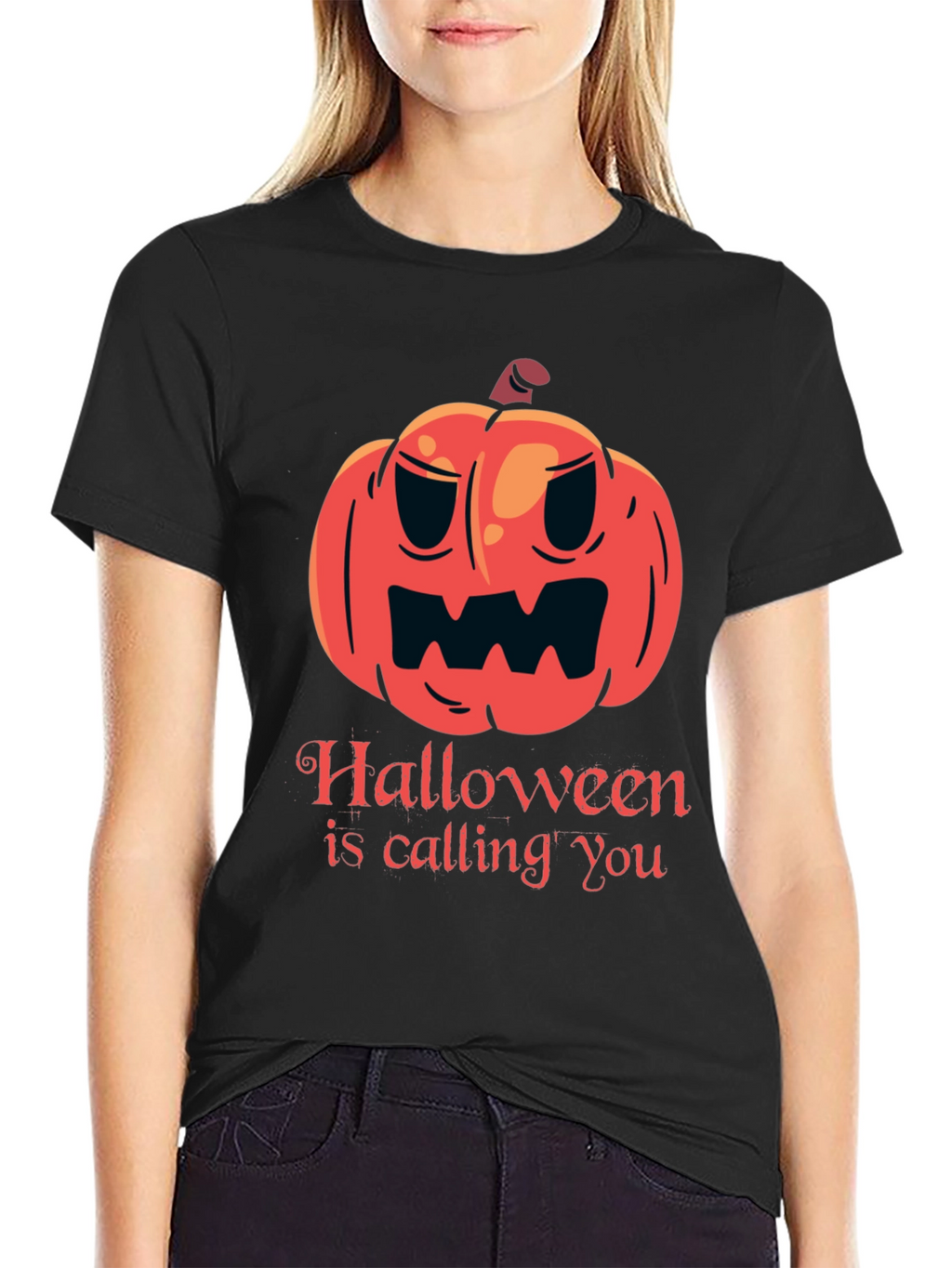 Halloween Pumpkin Calling T-Shirt