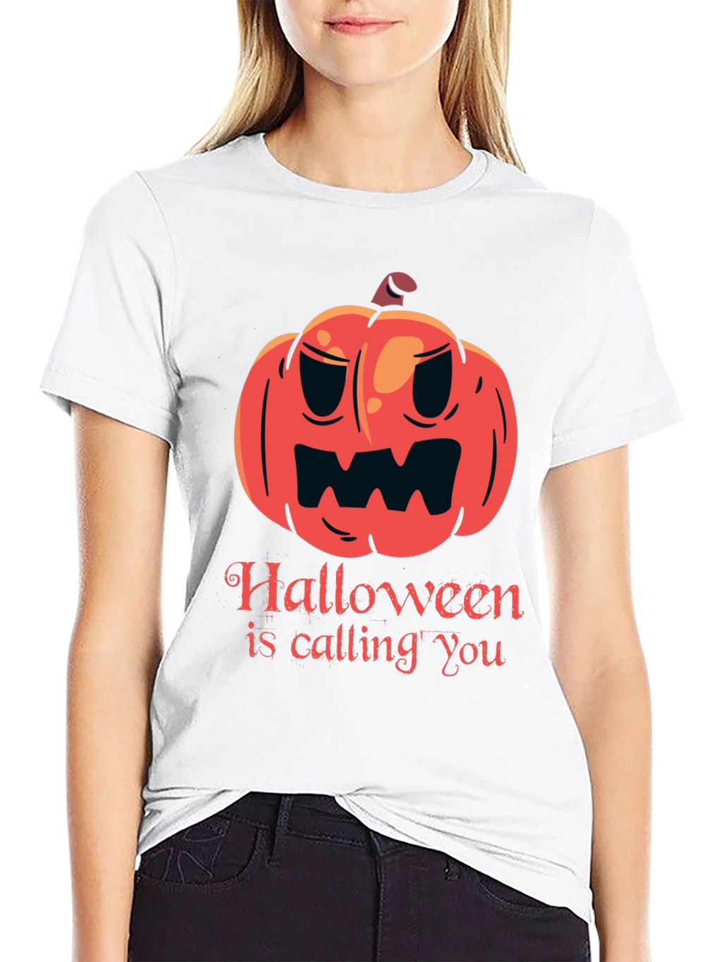 Halloween Pumpkin Calling T-Shirt