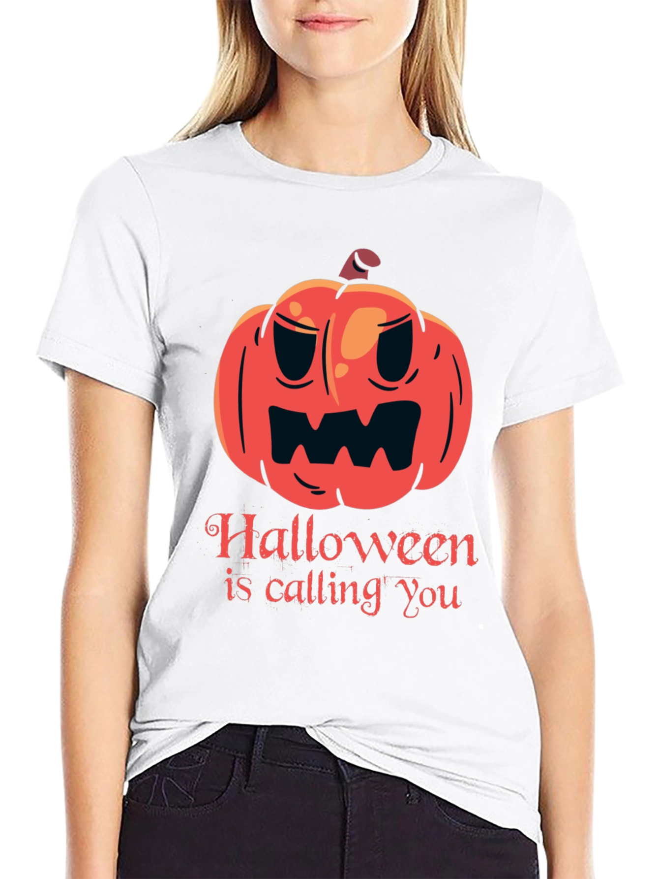Halloween Pumpkin Calling T-Shirt