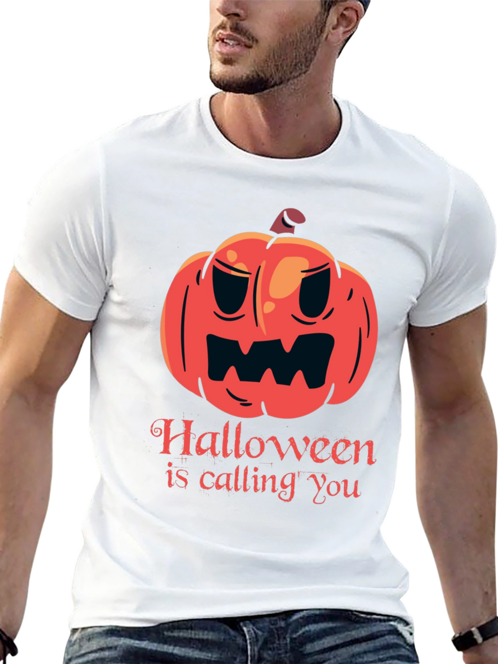 Halloween Pumpkin Calling T-Shirt