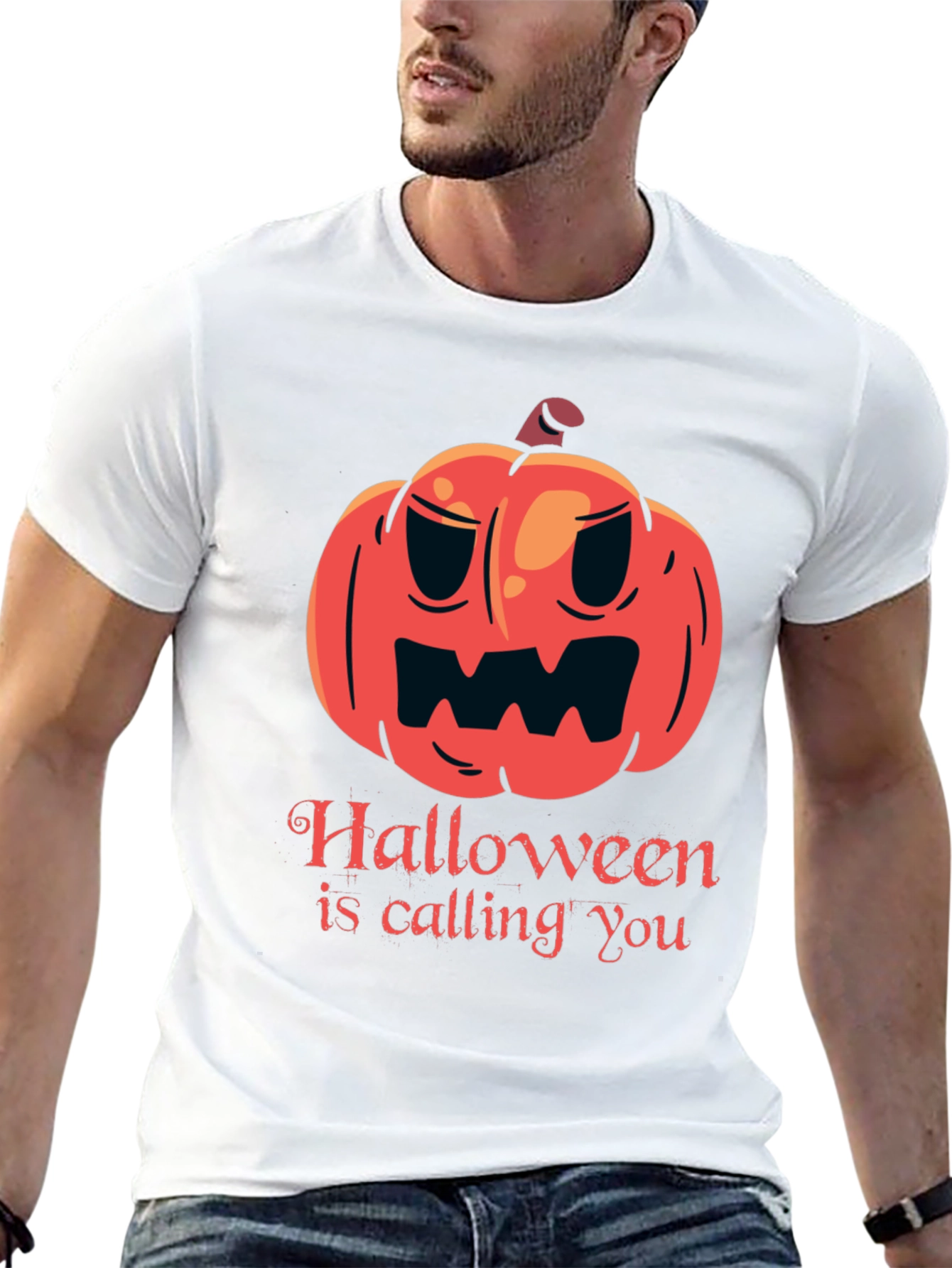 Halloween Pumpkin Calling T-Shirt