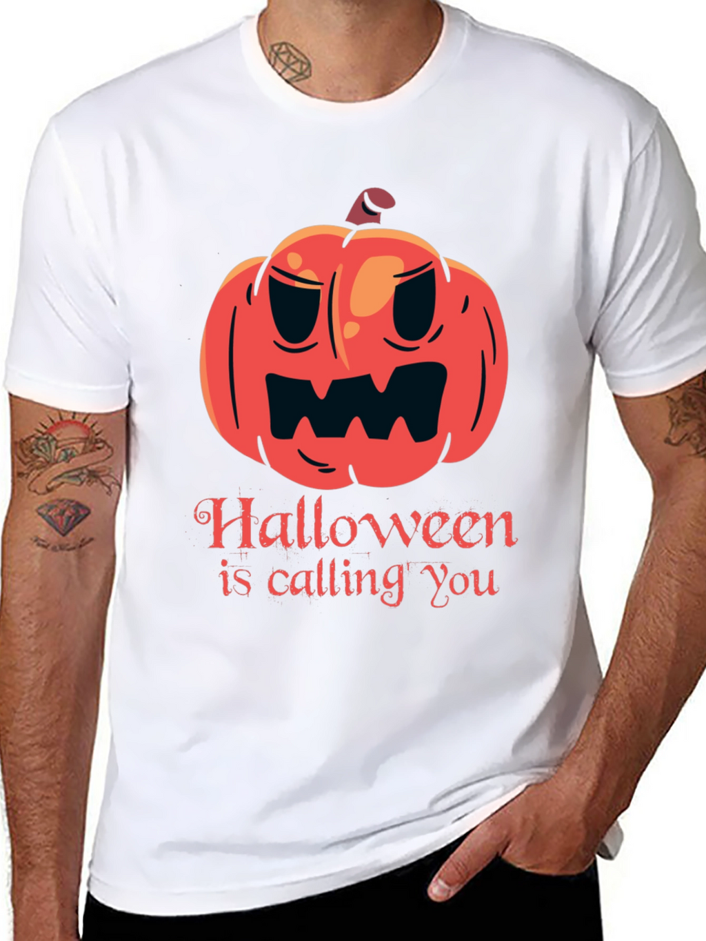 Halloween Pumpkin Calling T-Shirt