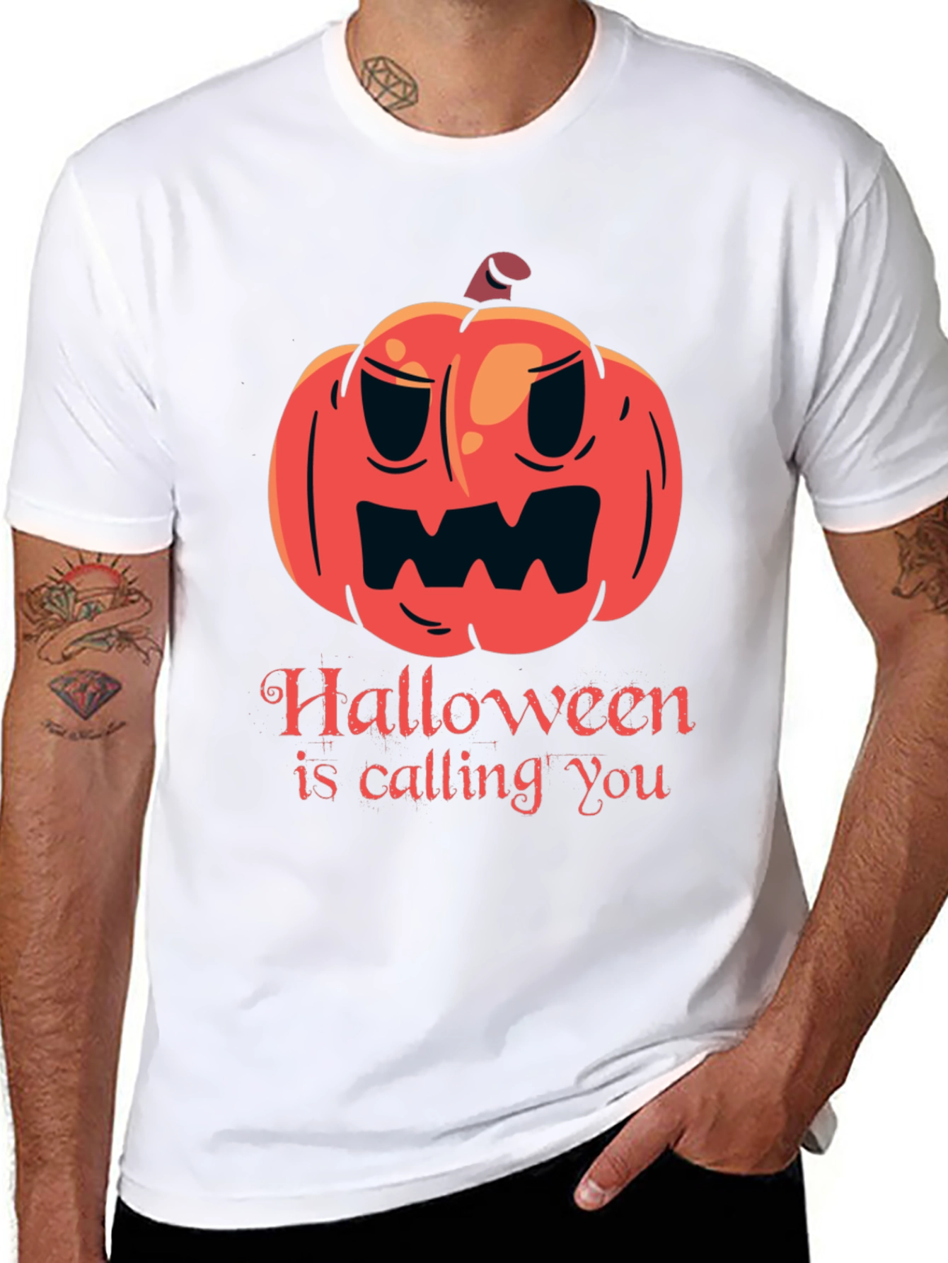 Halloween Pumpkin Calling T-Shirt