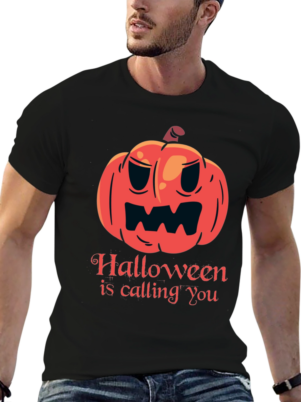 Halloween Pumpkin Calling T-Shirt