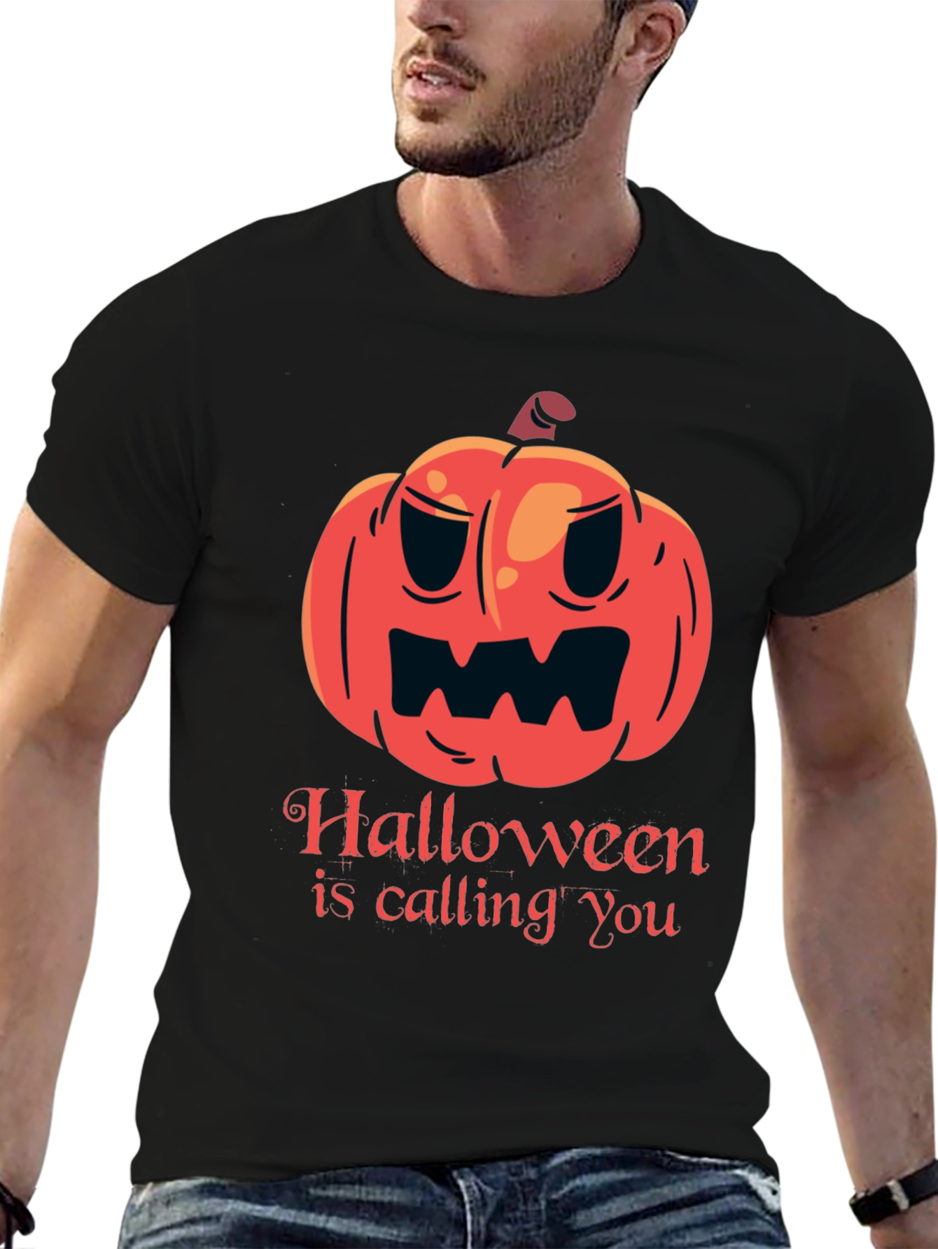Halloween Pumpkin Calling T-Shirt