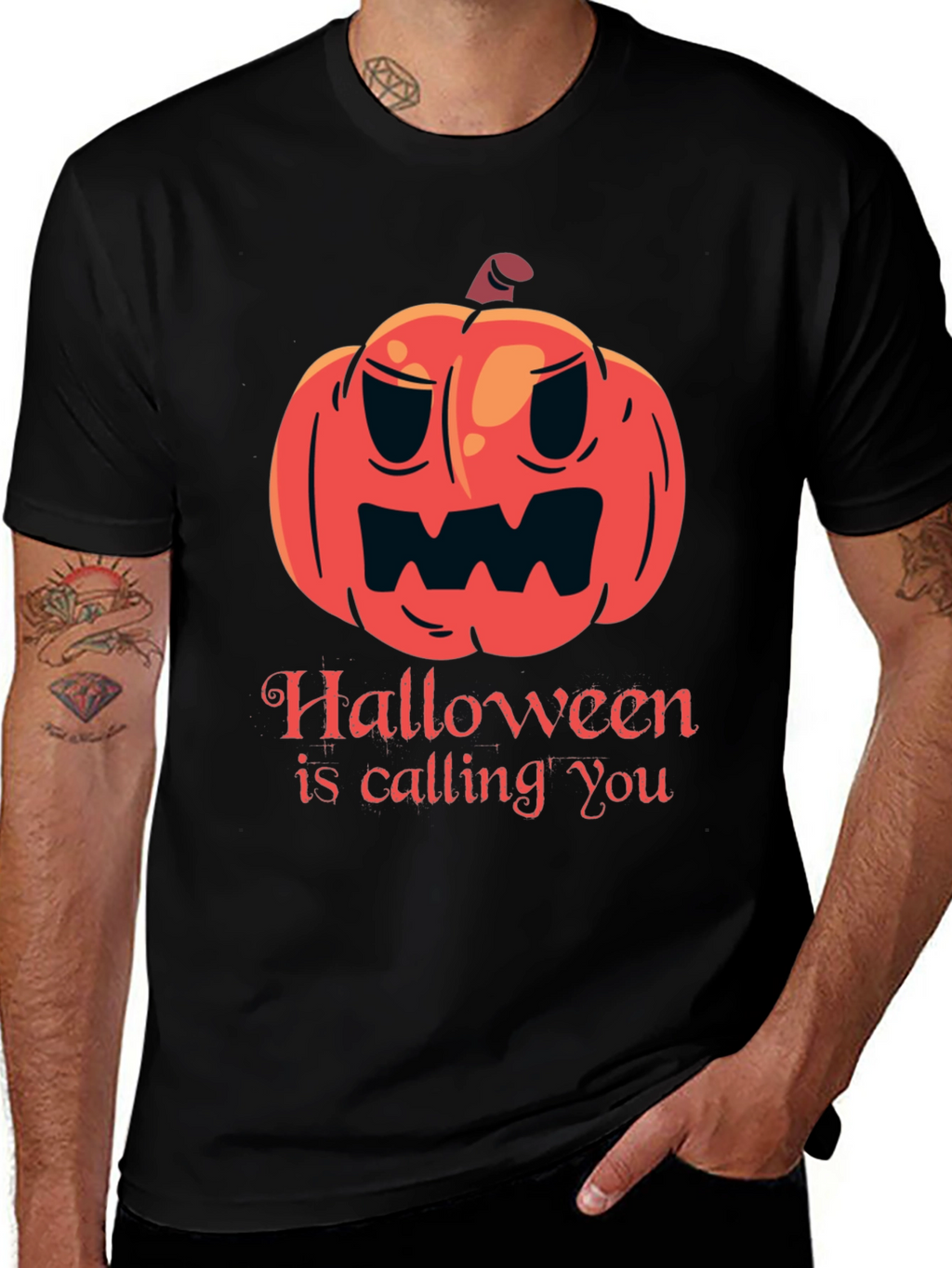 Halloween Pumpkin Calling T-Shirt