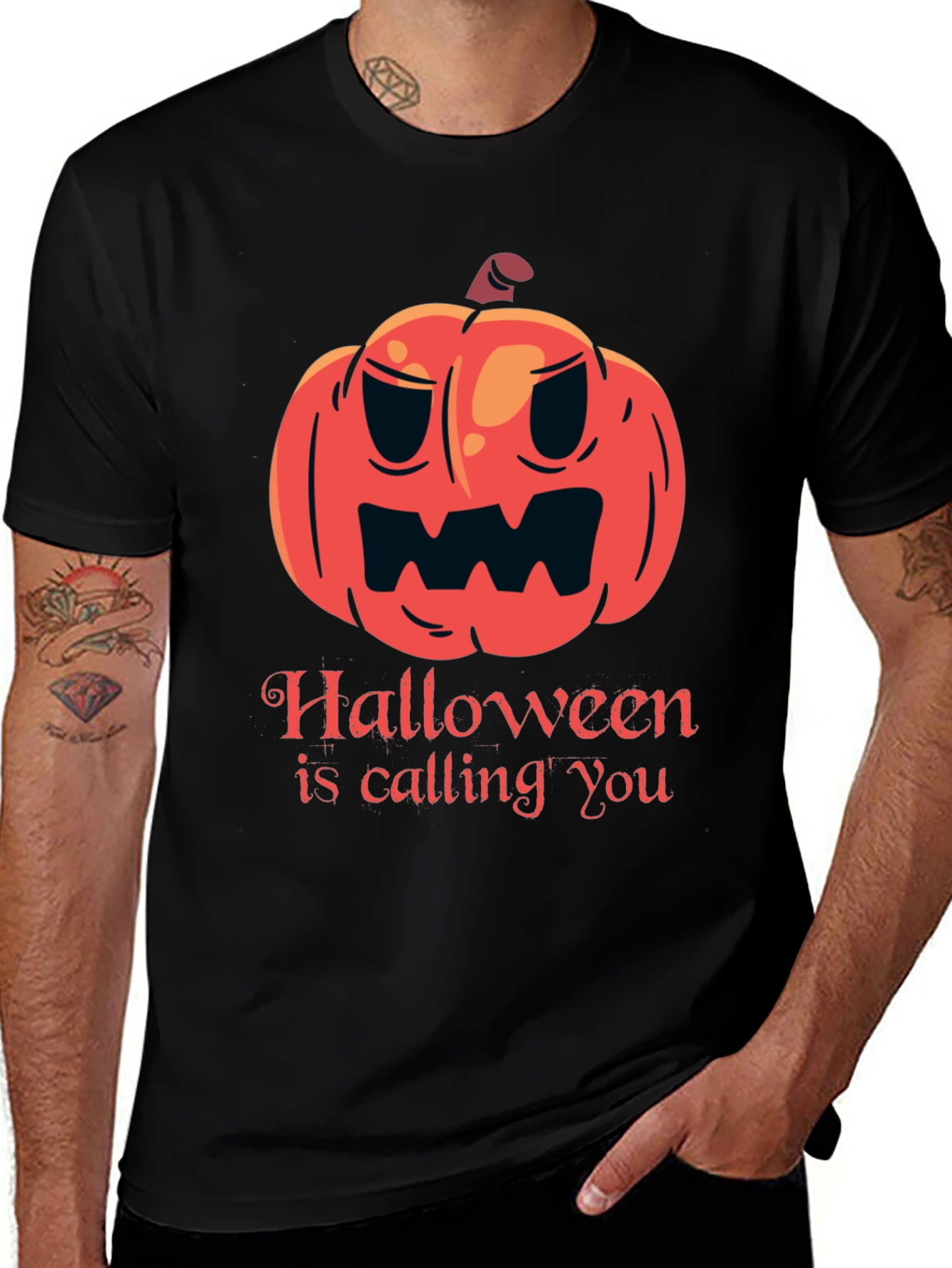Halloween Pumpkin Calling T-Shirt