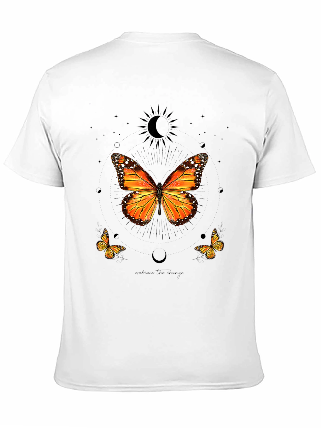 Butterfly Graphic Print Crew Neck T-Shirt