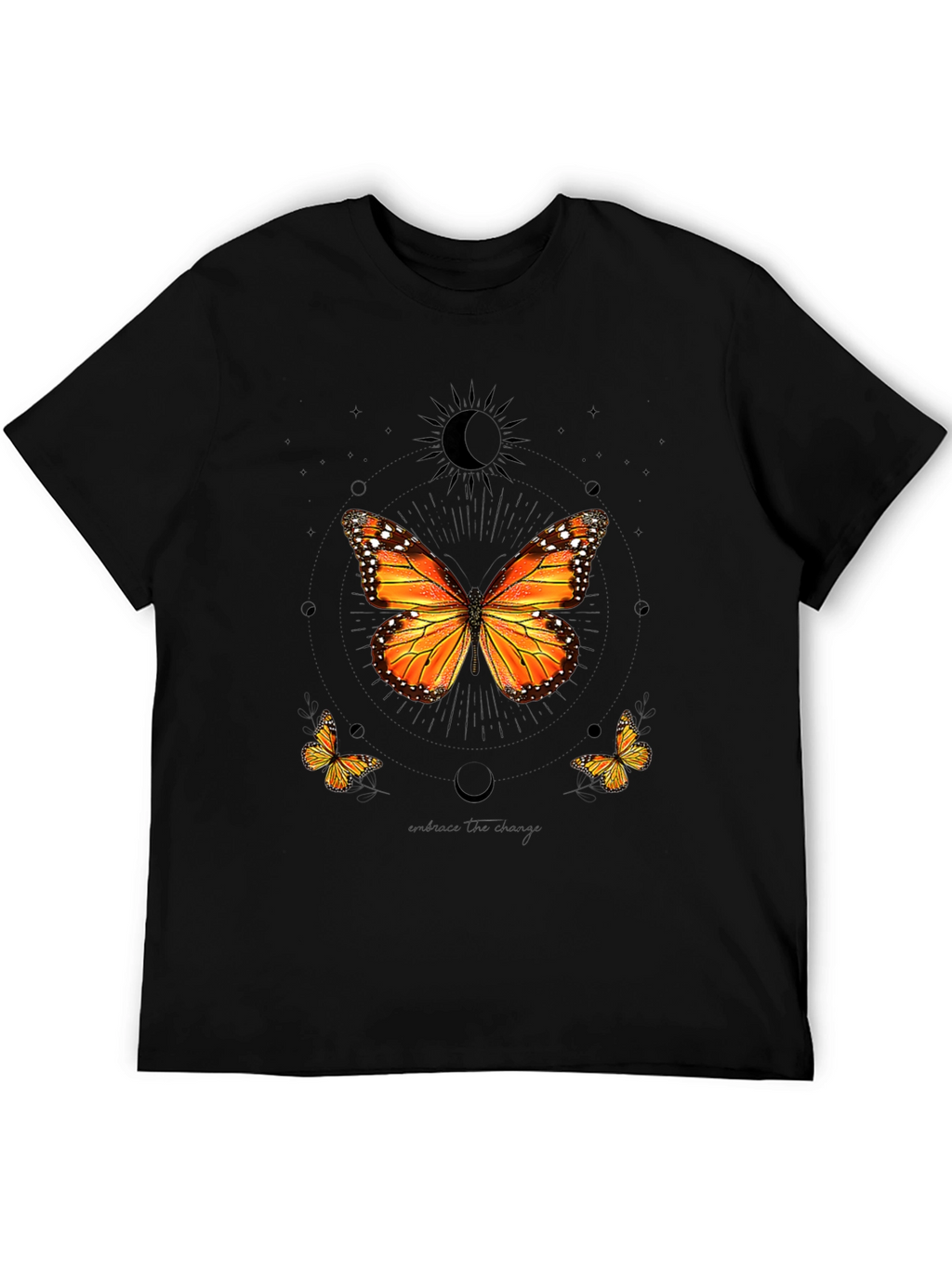 Butterfly Graphic Print Crew Neck T-Shirt