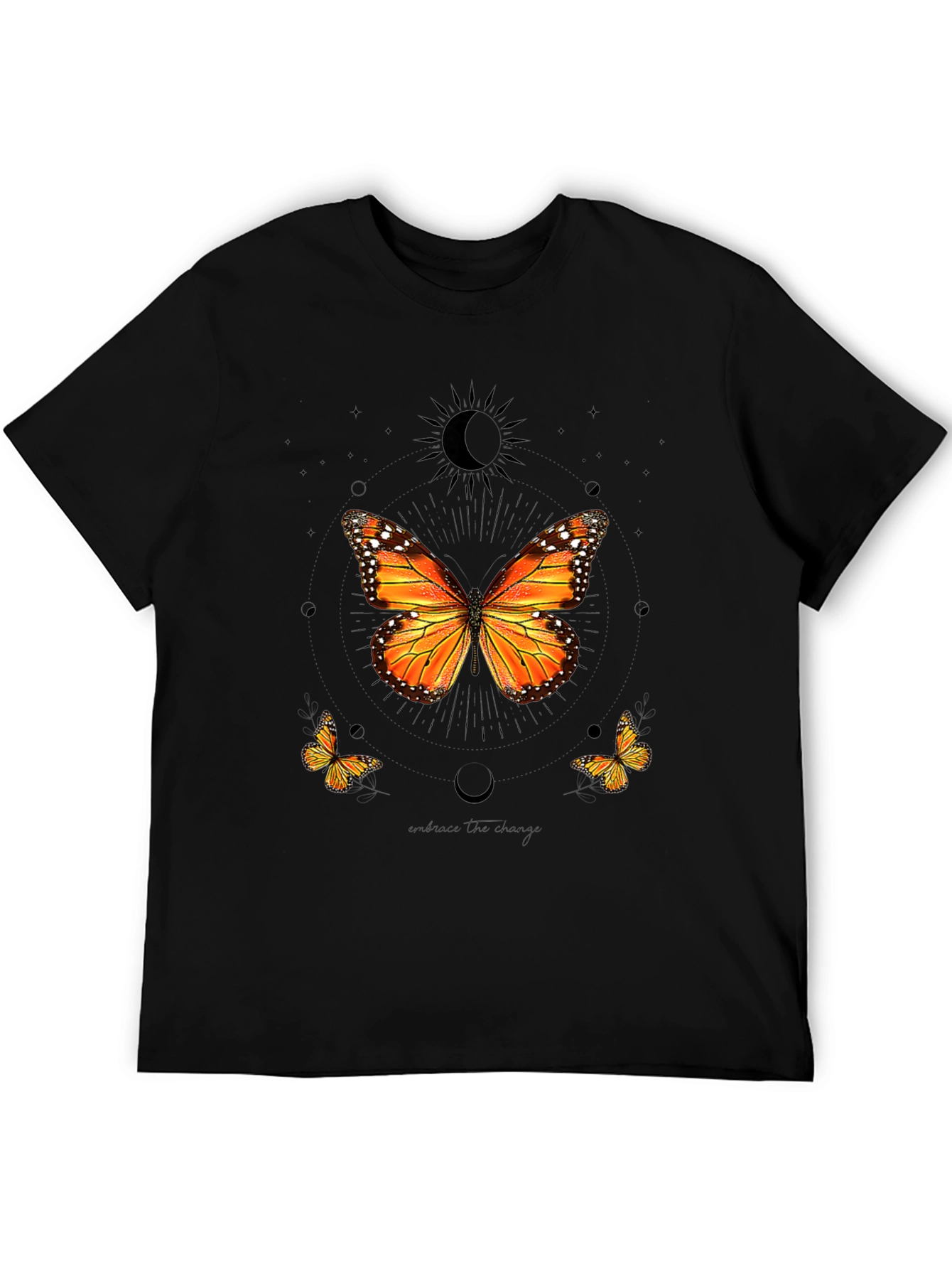 Butterfly Graphic Print Crew Neck T-Shirt