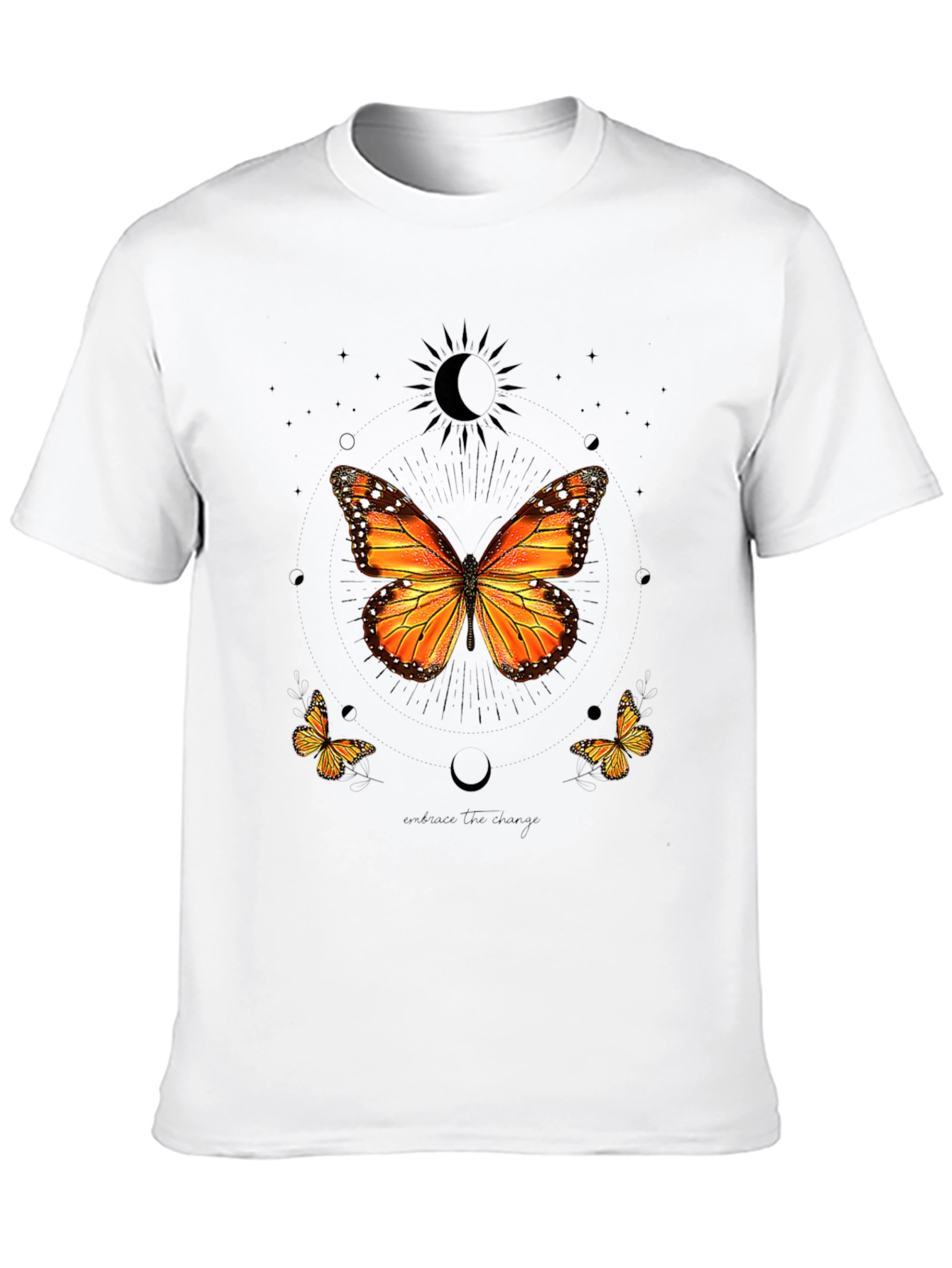 Butterfly Graphic Print Crew Neck T-Shirt