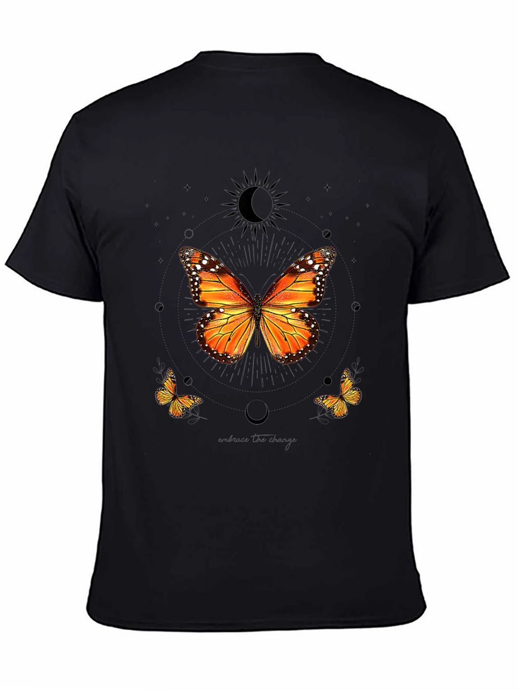 Butterfly Graphic Print Crew Neck T-Shirt