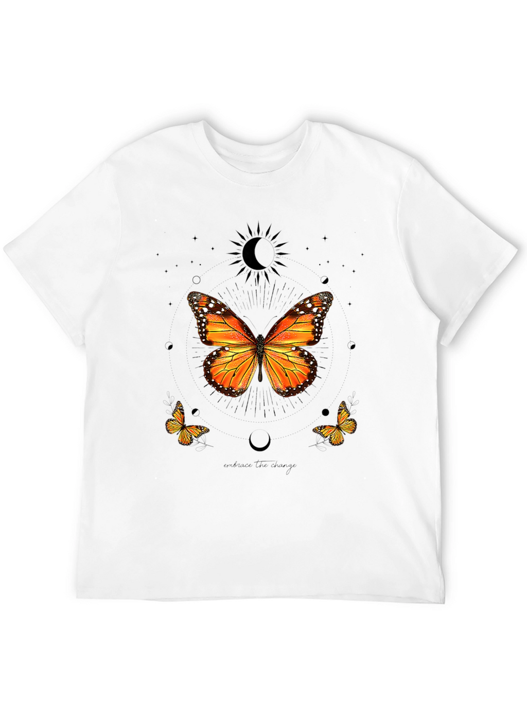 Butterfly Graphic Print Crew Neck T-Shirt
