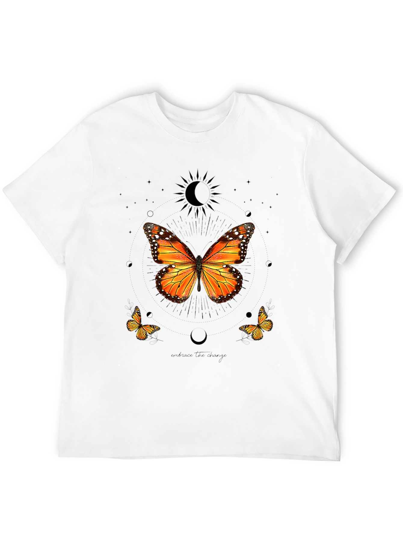 Butterfly Graphic Print Crew Neck T-Shirt