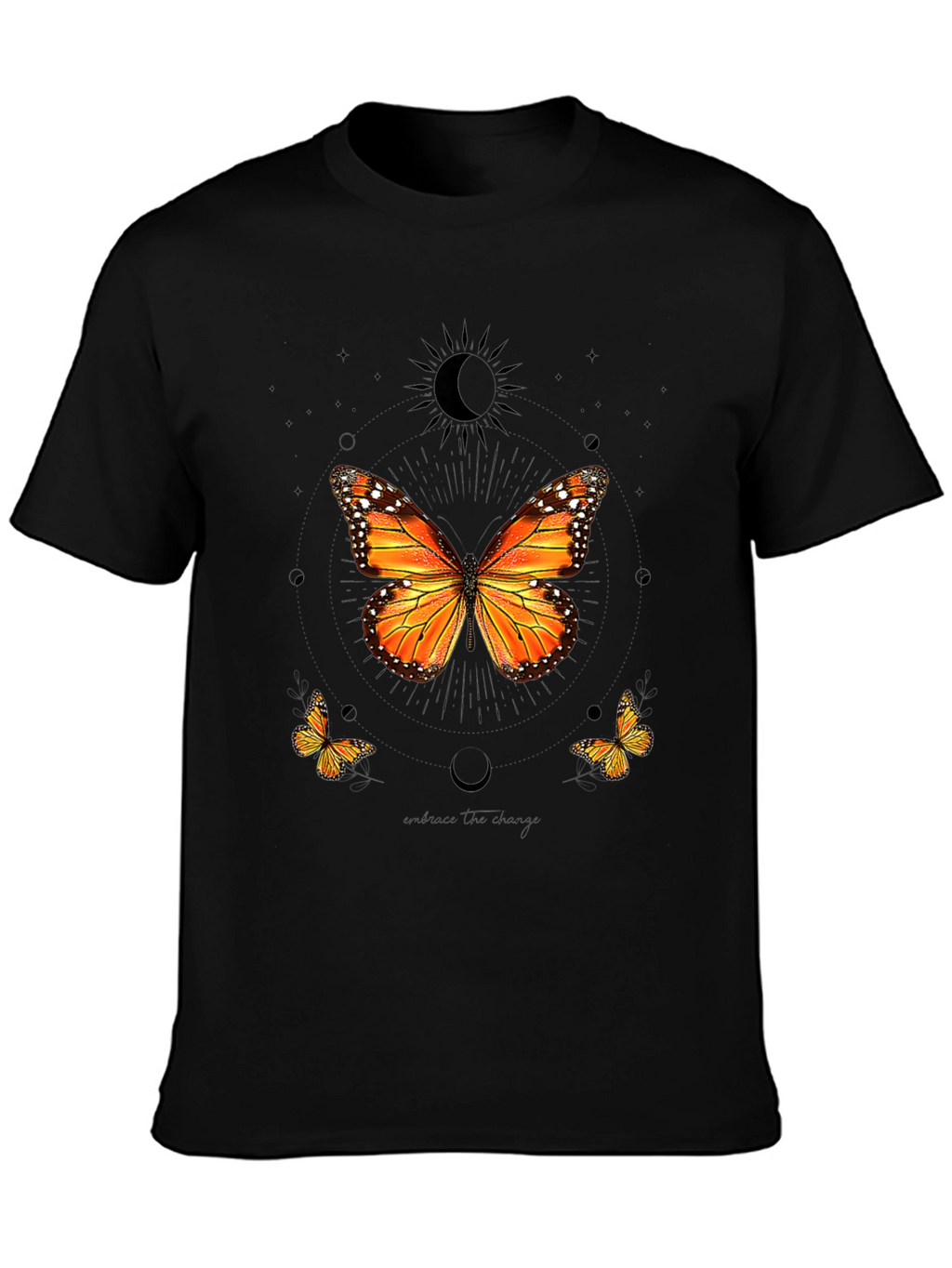 Butterfly Graphic Print Crew Neck T-Shirt