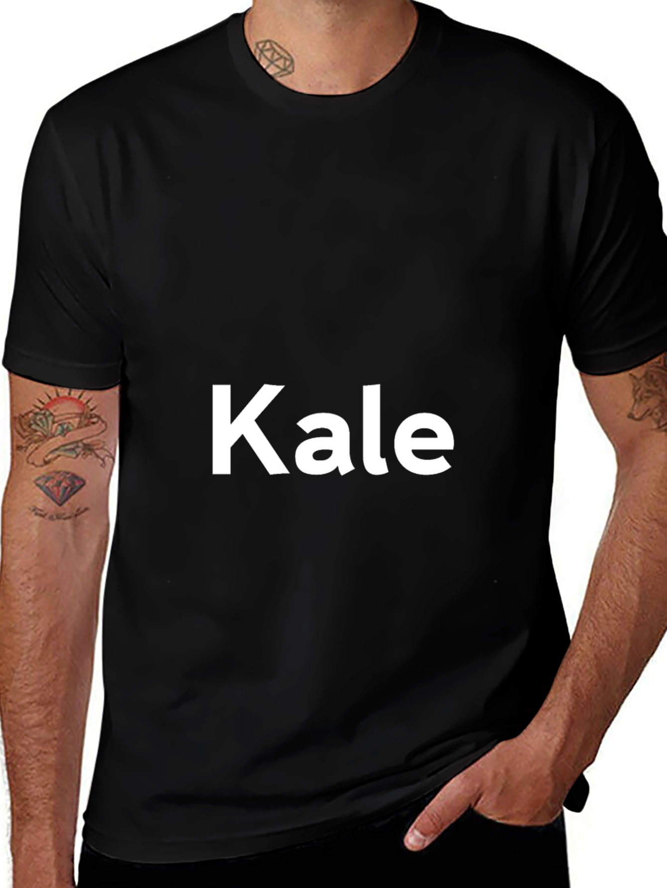 Kale T-Shirt - Black Crew Neck Tee