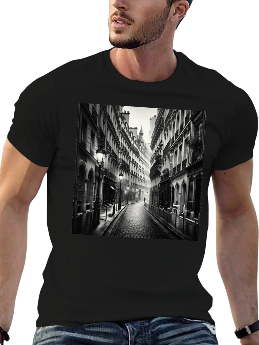 Paris Street Scene Graphic Tee